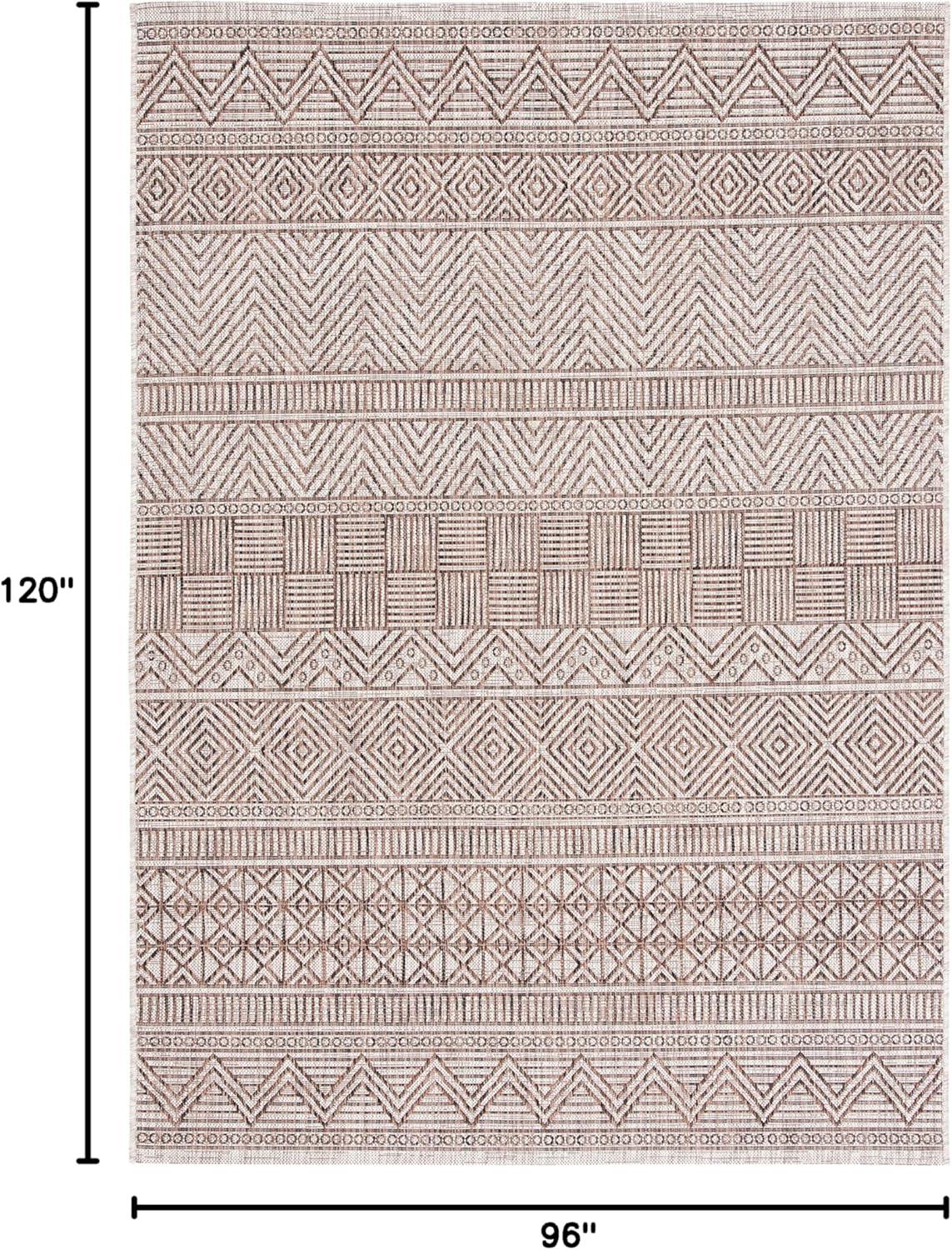image:imageSAFAVIEH Washable Rug Outdoor Courtyard Collection 53 x 77 Black amp Grey NonShedding amp Easy Cleaning Ideal for Patio Backyard Mudroom CY819637612GreyBrown