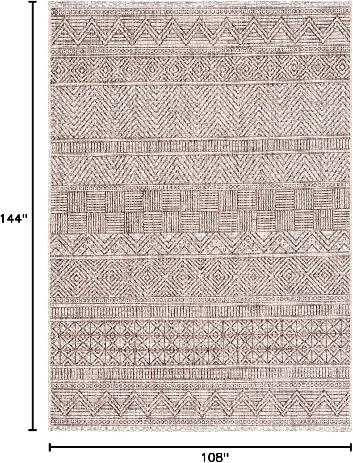 image:imageSAFAVIEH Washable Rug Outdoor Courtyard Collection 53 x 77 Black amp Grey NonShedding amp Easy Cleaning Ideal for Patio Backyard Mudroom CY819637612GreyBrown