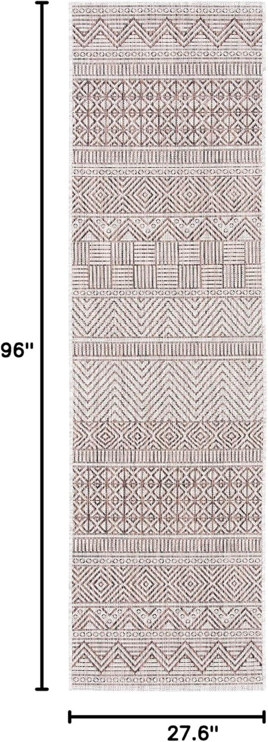 image:imageSAFAVIEH Washable Rug Outdoor Courtyard Collection 53 x 77 Black amp Grey NonShedding amp Easy Cleaning Ideal for Patio Backyard Mudroom CY819637612GreyBrown