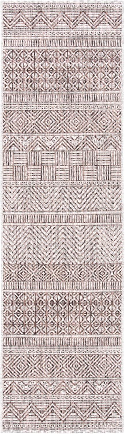 image:imageSAFAVIEH Washable Rug Outdoor Courtyard Collection 53 x 77 Black amp Grey NonShedding amp Easy Cleaning Ideal for Patio Backyard Mudroom CY819637612GreyBrown