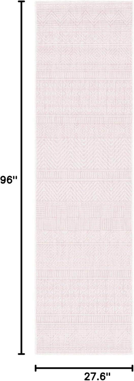 image:imageSAFAVIEH Washable Rug Outdoor Courtyard Collection 53 x 77 Black amp Grey NonShedding amp Easy Cleaning Ideal for Patio Backyard Mudroom CY819637612IvoryPink