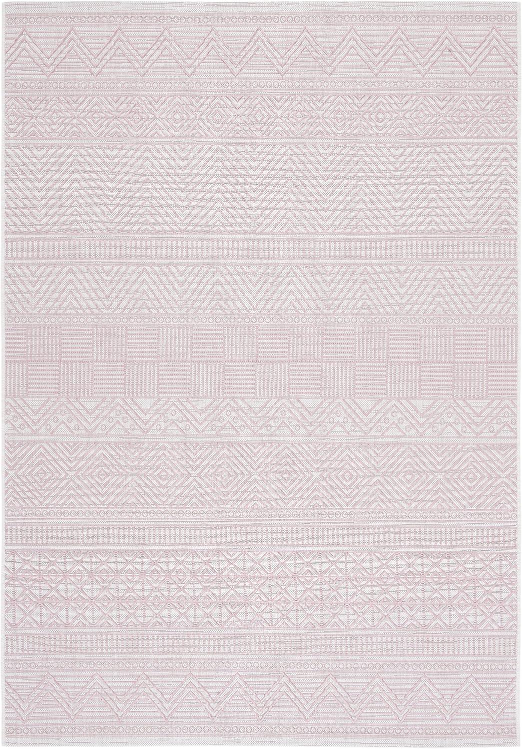 image:imageSAFAVIEH Washable Rug Outdoor Courtyard Collection 53 x 77 Black amp Grey NonShedding amp Easy Cleaning Ideal for Patio Backyard Mudroom CY819637612IvoryPink