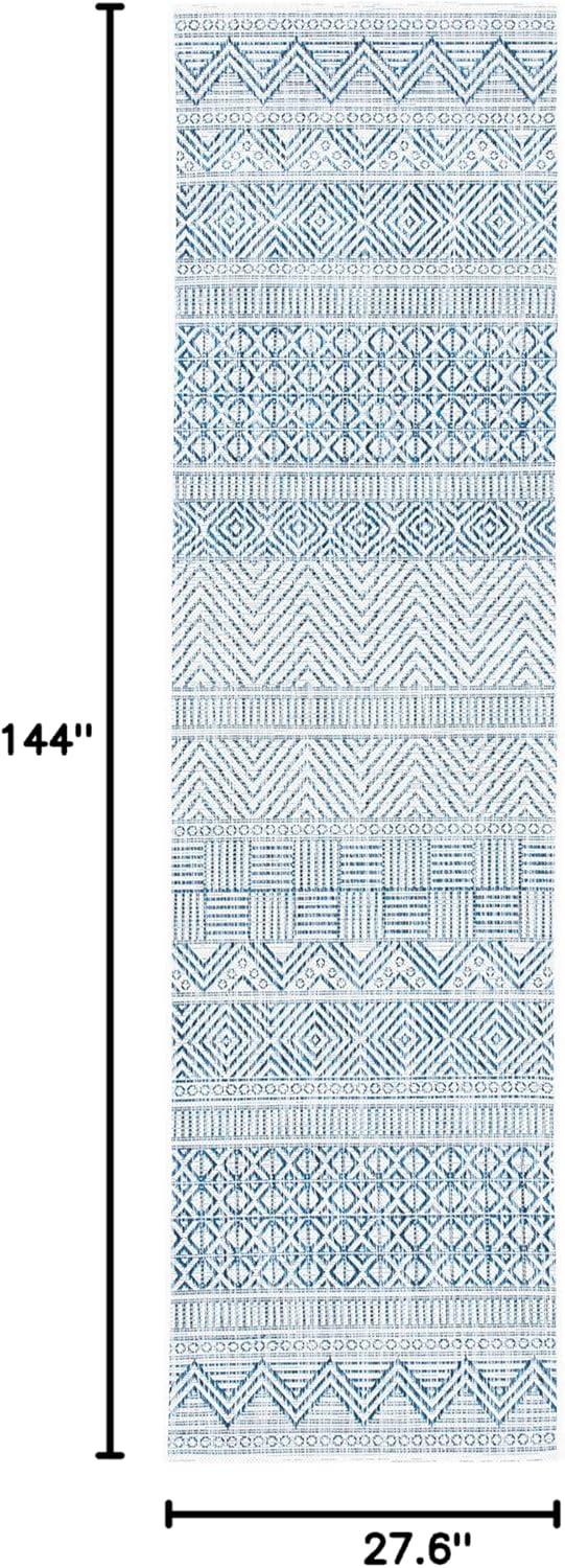 image:imageSAFAVIEH Washable Rug Outdoor Courtyard Collection 53 x 77 Black amp Grey NonShedding amp Easy Cleaning Ideal for Patio Backyard Mudroom CY819637612IvoryNavy