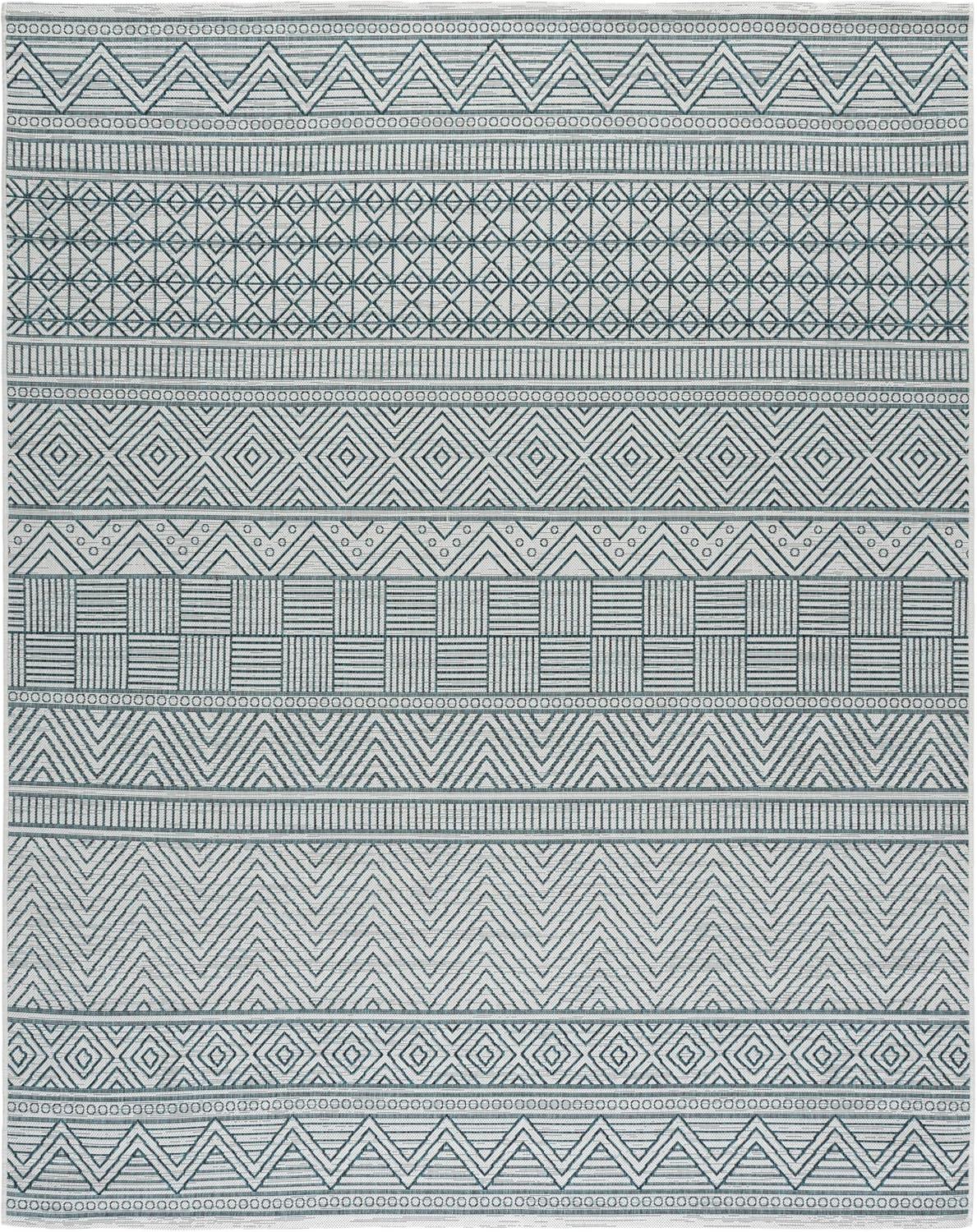 image:imageSAFAVIEH Washable Rug Outdoor Courtyard Collection 53 x 77 Black amp Grey NonShedding amp Easy Cleaning Ideal for Patio Backyard Mudroom CY819637612IvoryTurquoise