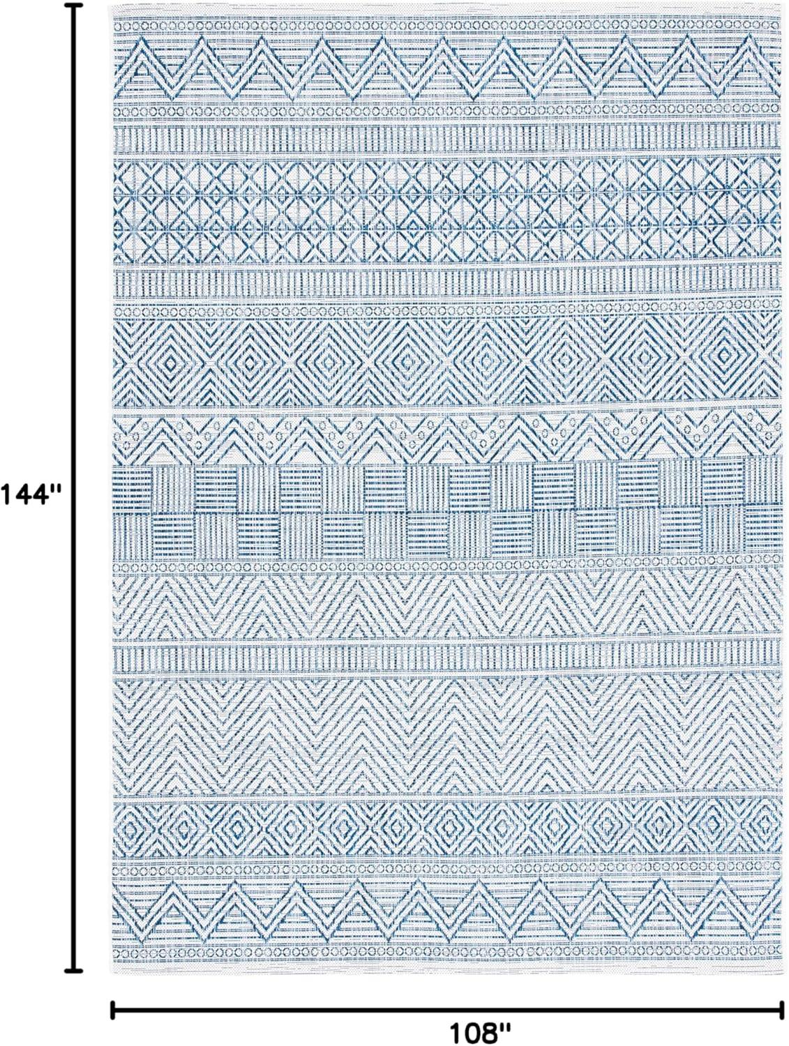 image:imageSAFAVIEH Washable Rug Outdoor Courtyard Collection 53 x 77 Black amp Grey NonShedding amp Easy Cleaning Ideal for Patio Backyard Mudroom CY819637612IvoryNavy