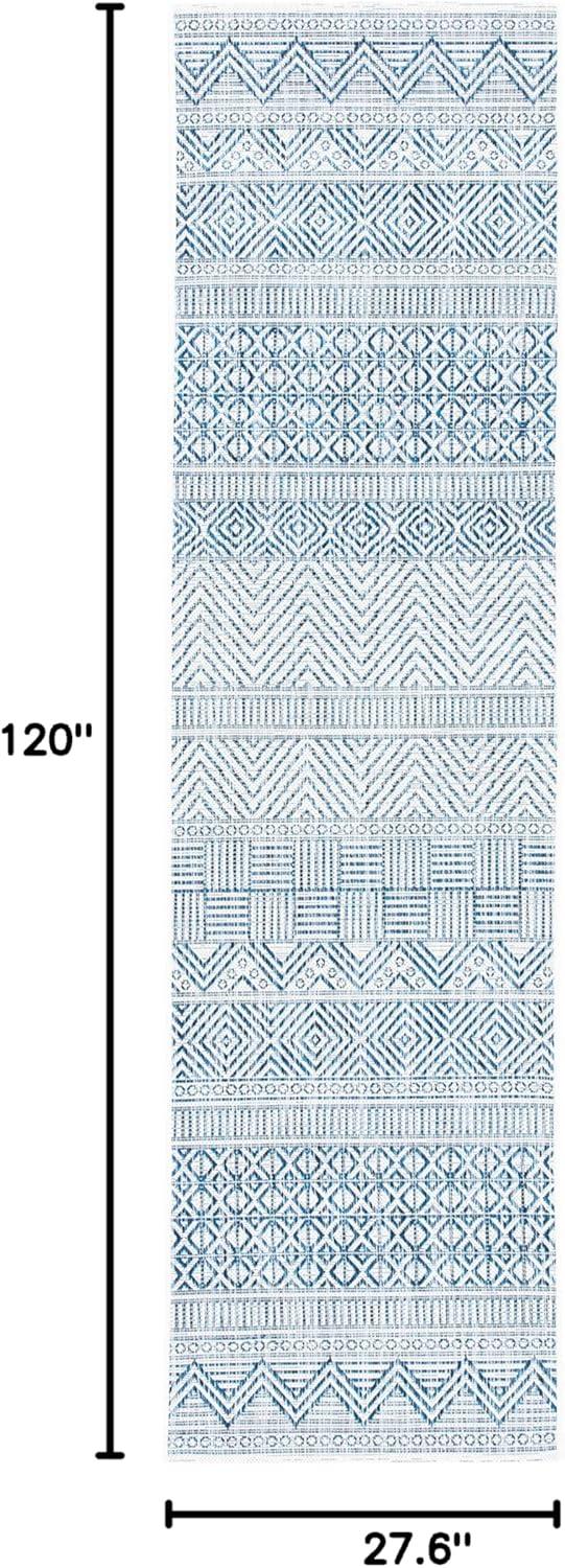 image:imageSAFAVIEH Washable Rug Outdoor Courtyard Collection 53 x 77 Black amp Grey NonShedding amp Easy Cleaning Ideal for Patio Backyard Mudroom CY819637612IvoryNavy