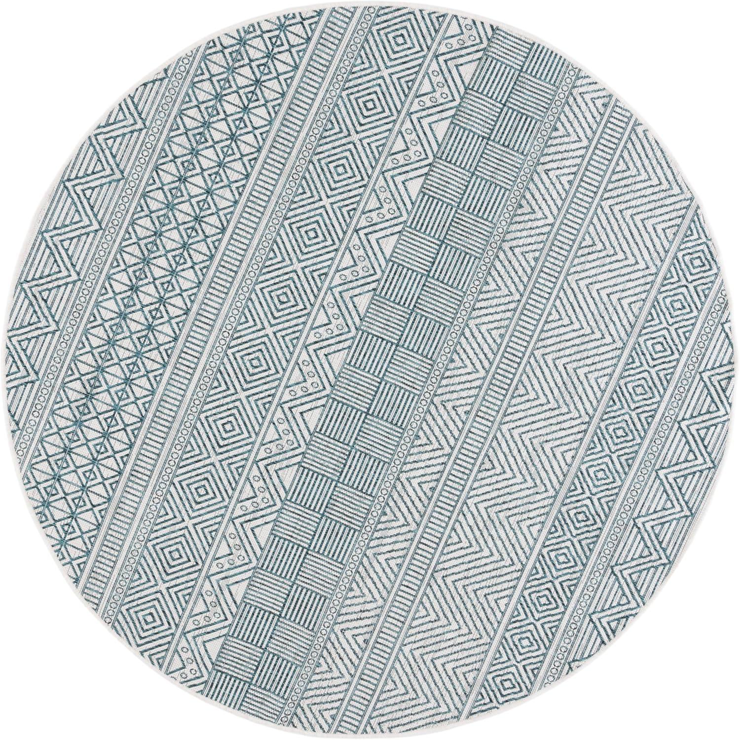 image:imageSAFAVIEH Washable Rug Outdoor Courtyard Collection 53 x 77 Black amp Grey NonShedding amp Easy Cleaning Ideal for Patio Backyard Mudroom CY819637612IvoryTurquoise