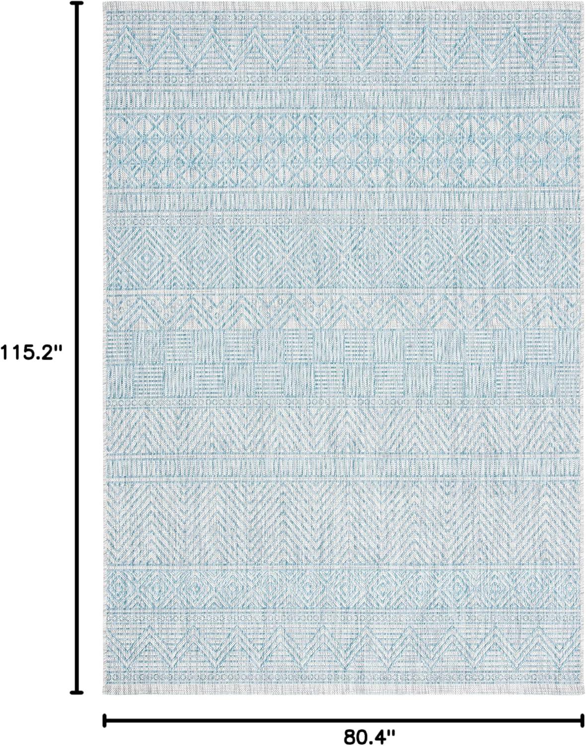 image:imageSAFAVIEH Washable Rug Outdoor Courtyard Collection 53 x 77 Black amp Grey NonShedding amp Easy Cleaning Ideal for Patio Backyard Mudroom CY819637612Light GreyAqua