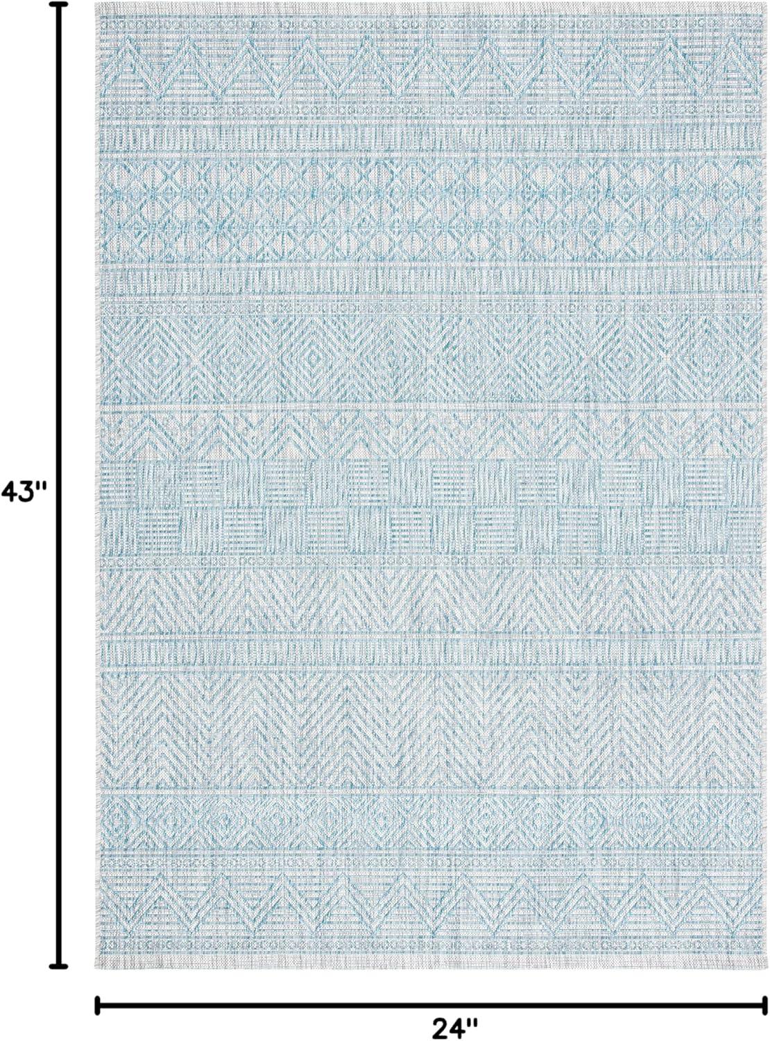 image:imageSAFAVIEH Washable Rug Outdoor Courtyard Collection 53 x 77 Black amp Grey NonShedding amp Easy Cleaning Ideal for Patio Backyard Mudroom CY819637612Light GreyAqua