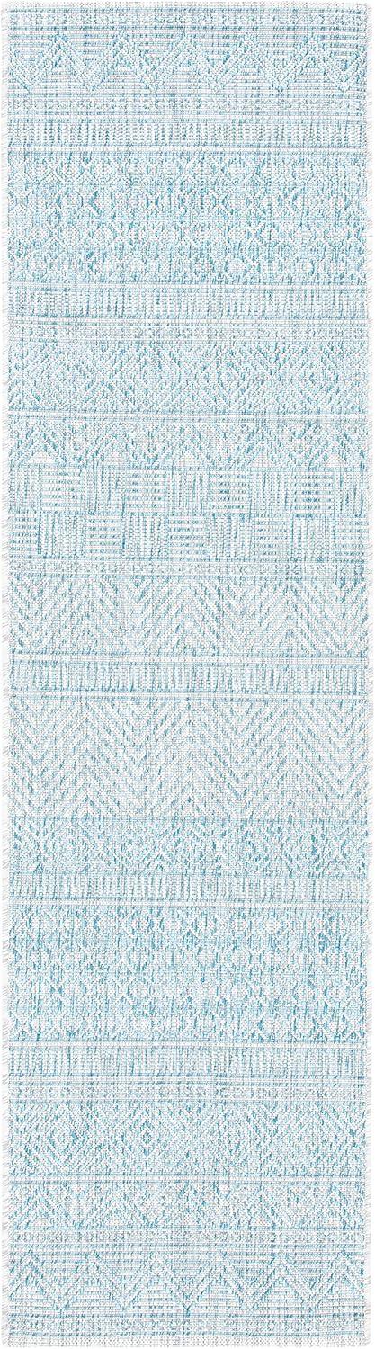 image:imageSAFAVIEH Washable Rug Outdoor Courtyard Collection 53 x 77 Black amp Grey NonShedding amp Easy Cleaning Ideal for Patio Backyard Mudroom CY819637612Light GreyAqua