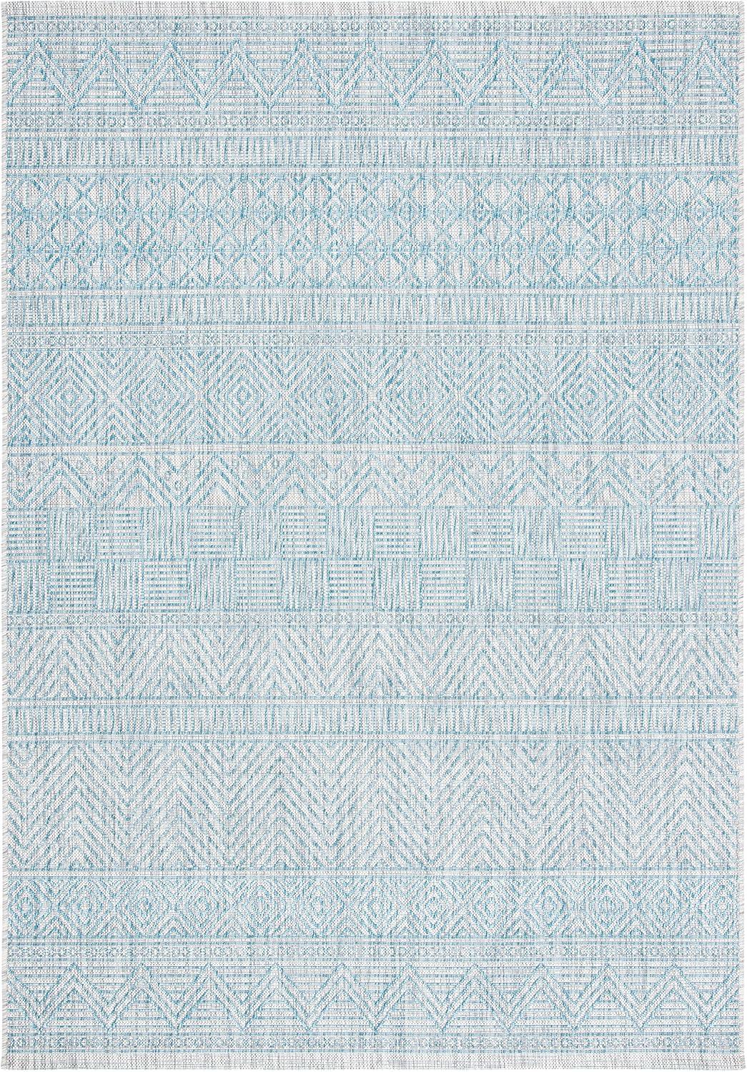 image:imageSAFAVIEH Washable Rug Outdoor Courtyard Collection 53 x 77 Black amp Grey NonShedding amp Easy Cleaning Ideal for Patio Backyard Mudroom CY819637612Light GreyAqua