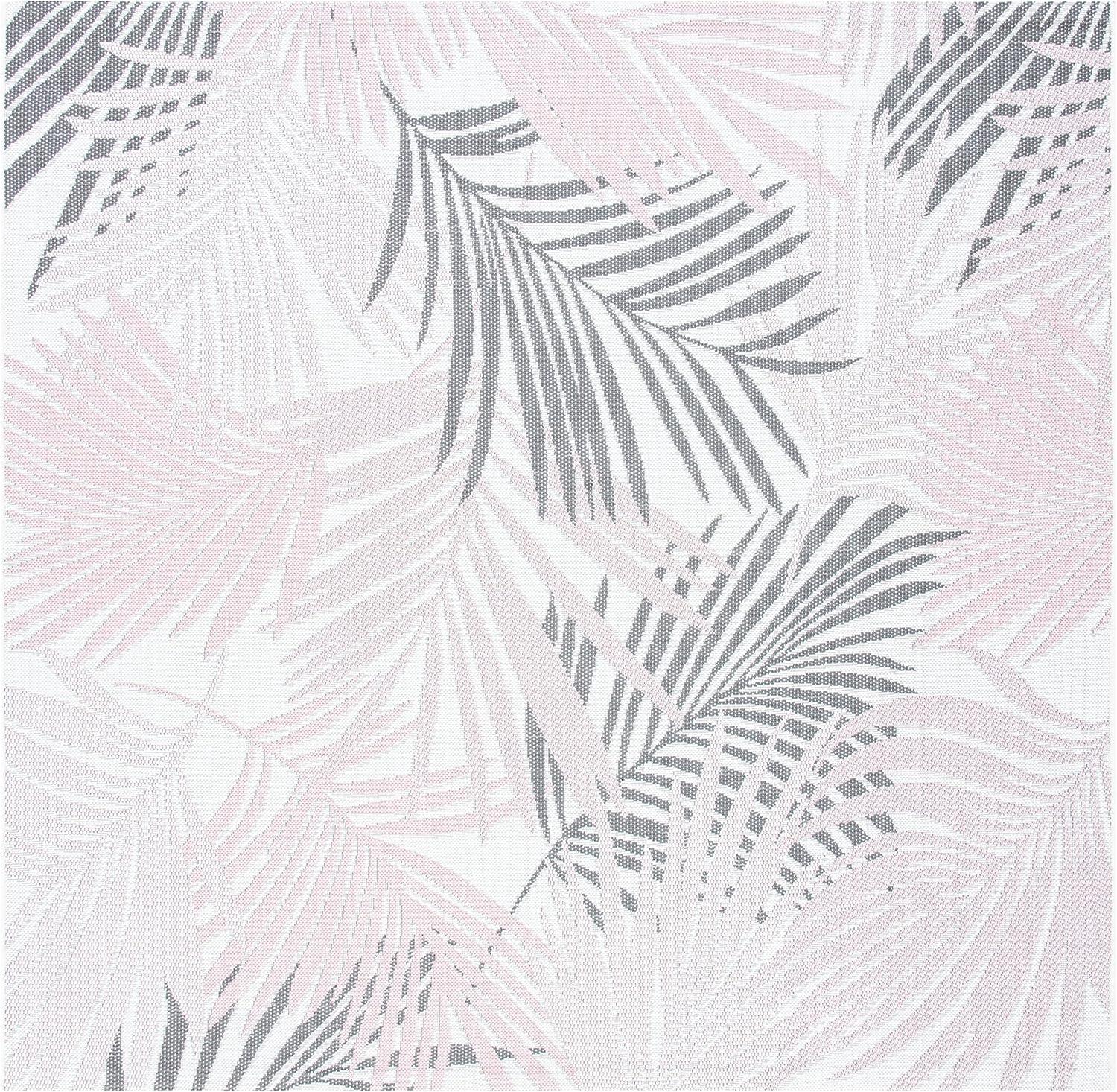 image:imageSAFAVIEH Washable Rug Outdoor Courtyard Collection 55 x 77 Ivory amp Pink NonShedding amp Easy Cleaning Ideal for Patio Backyard Mudroom CY883756212IvoryPink