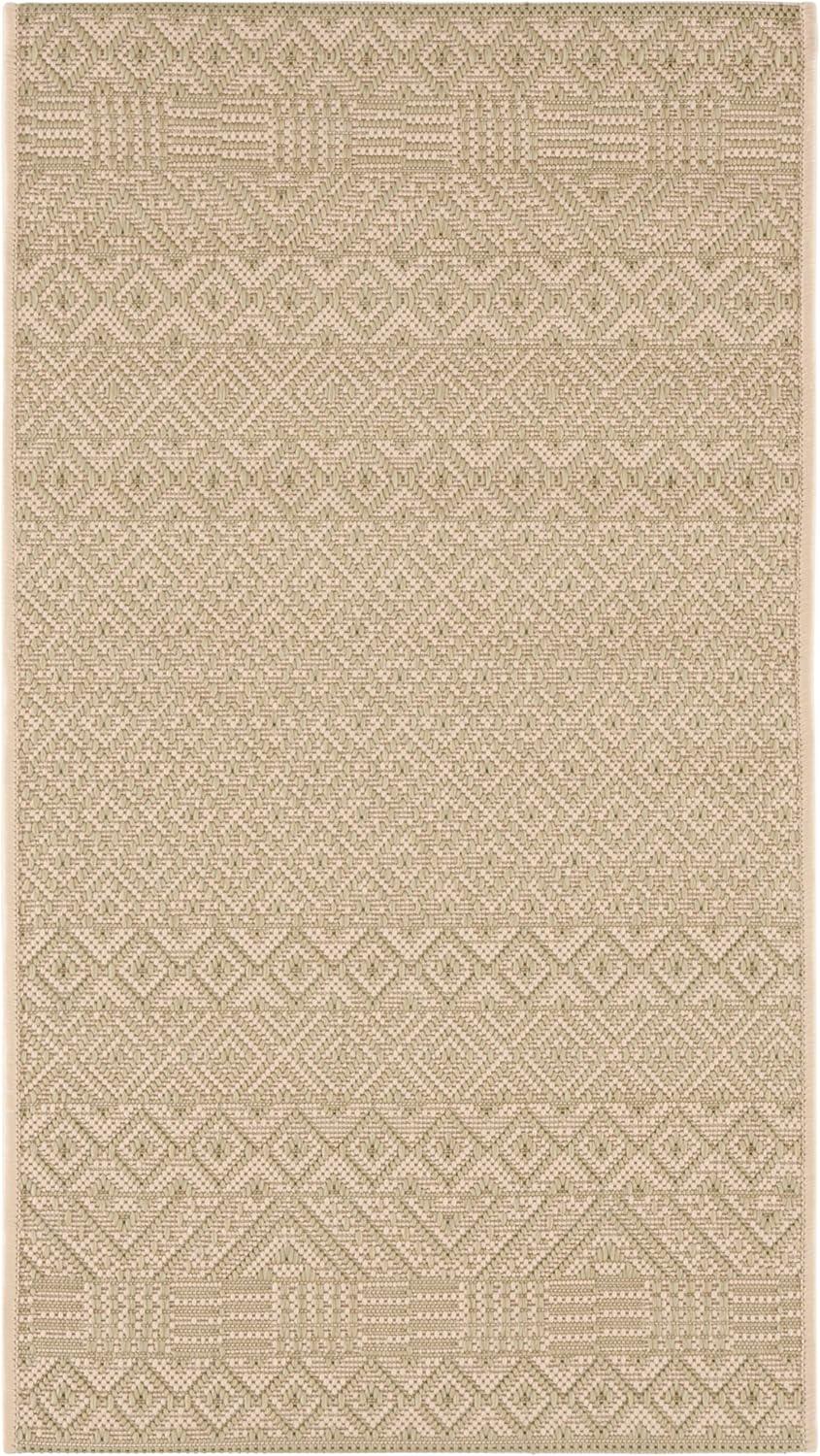 image:imageSAFAVIEH Washable Rug Outdoor Courtyard Collection 8 x 10 Beige amp Red NonShedding amp Easy Cleaning Ideal for Patio Backyard Mudroom DIning Space CY623523812BeigeGreen