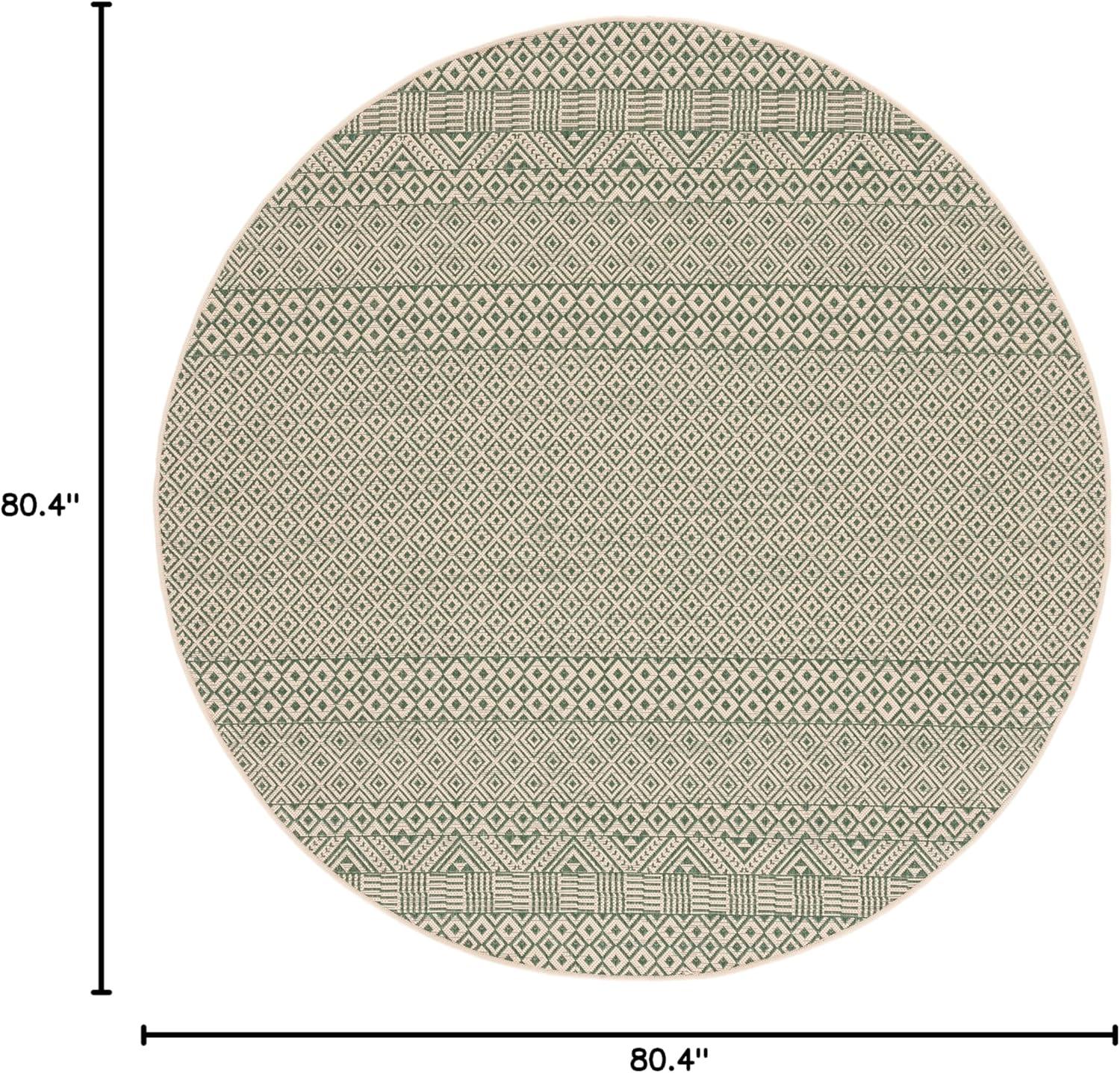 image:imageSAFAVIEH Washable Rug Outdoor Courtyard Collection 8 x 10 Beige amp Red NonShedding amp Easy Cleaning Ideal for Patio Backyard Mudroom DIning Space CY623523812Dark GreenBeige