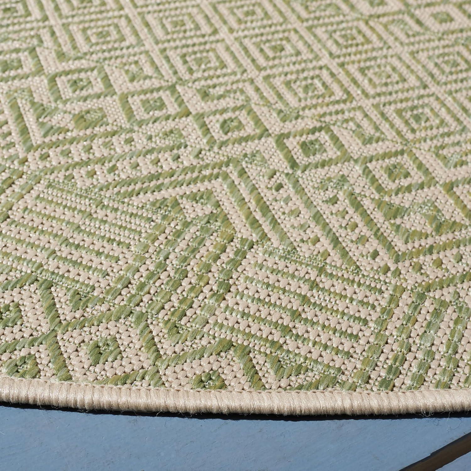 image:imageSAFAVIEH Washable Rug Outdoor Courtyard Collection 8 x 10 Beige amp Red NonShedding amp Easy Cleaning Ideal for Patio Backyard Mudroom DIning Space CY623523812BeigeGreen