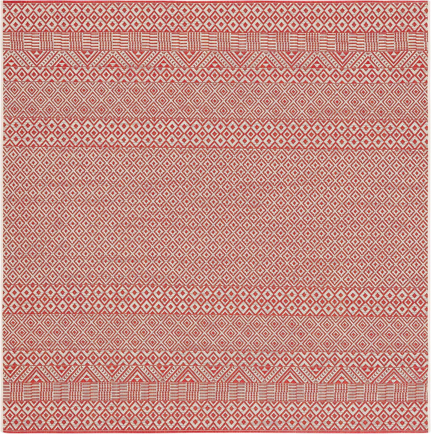image:imageSAFAVIEH Washable Rug Outdoor Courtyard Collection 8 x 10 Beige amp Red NonShedding amp Easy Cleaning Ideal for Patio Backyard Mudroom DIning Space CY623523812BeigeRed