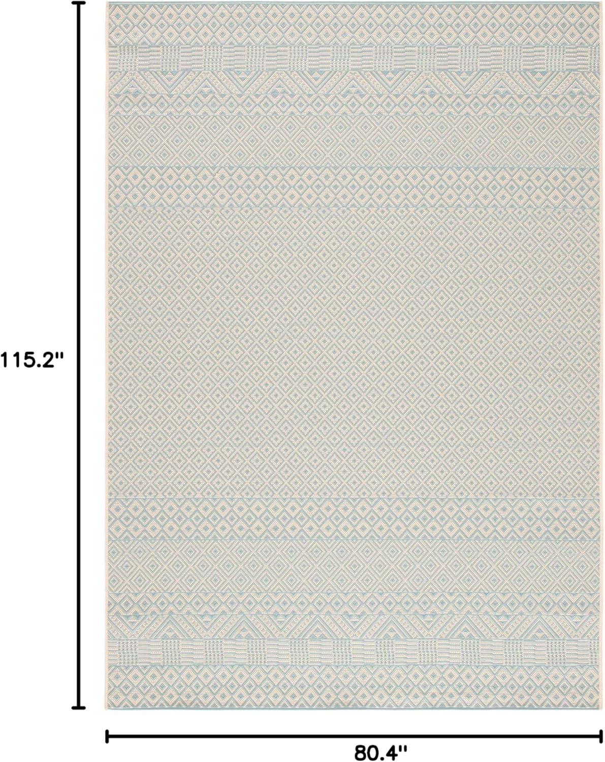 image:imageSAFAVIEH Washable Rug Outdoor Courtyard Collection 8 x 10 Beige amp Red NonShedding amp Easy Cleaning Ideal for Patio Backyard Mudroom DIning Space CY623523812BeigeAqua