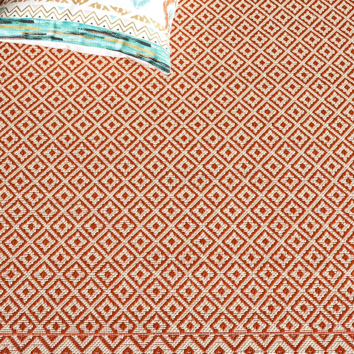 image:imageSAFAVIEH Washable Rug Outdoor Courtyard Collection 8 x 10 Beige amp Red NonShedding amp Easy Cleaning Ideal for Patio Backyard Mudroom DIning Space CY623523812BeigeRed