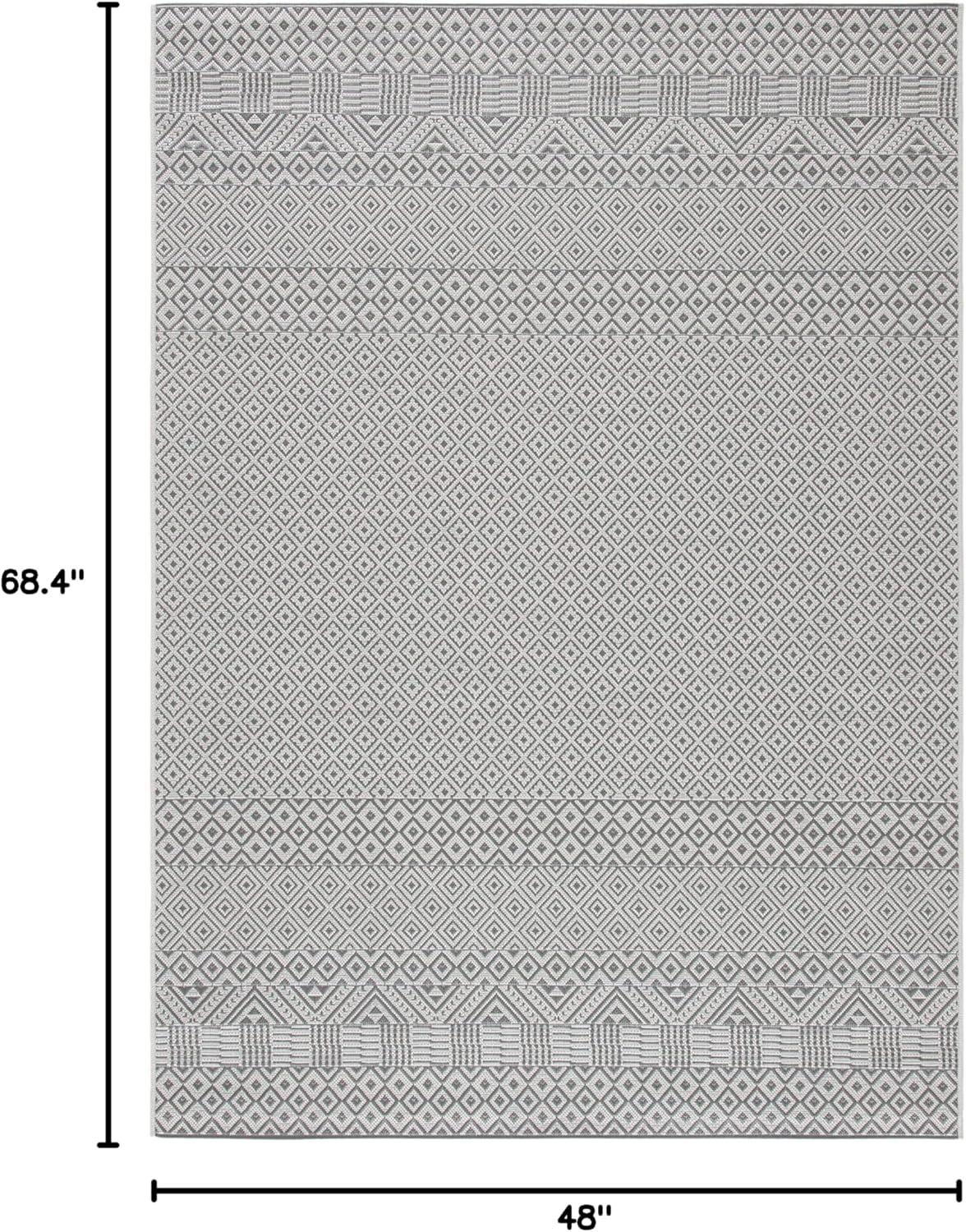 image:imageSAFAVIEH Washable Rug Outdoor Courtyard Collection 8 x 10 Beige amp Red NonShedding amp Easy Cleaning Ideal for Patio Backyard Mudroom DIning Space CY623523812BrownGrey