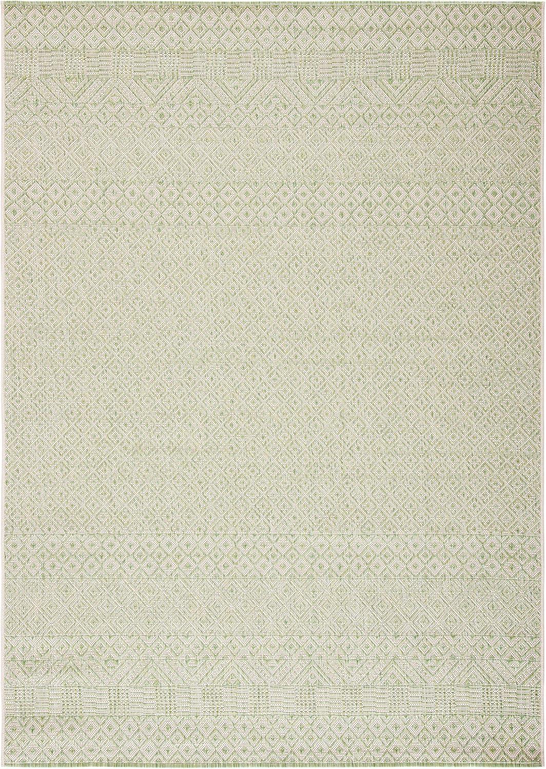 image:imageSAFAVIEH Washable Rug Outdoor Courtyard Collection 8 x 10 Beige amp Red NonShedding amp Easy Cleaning Ideal for Patio Backyard Mudroom DIning Space CY623523812BeigeGreen