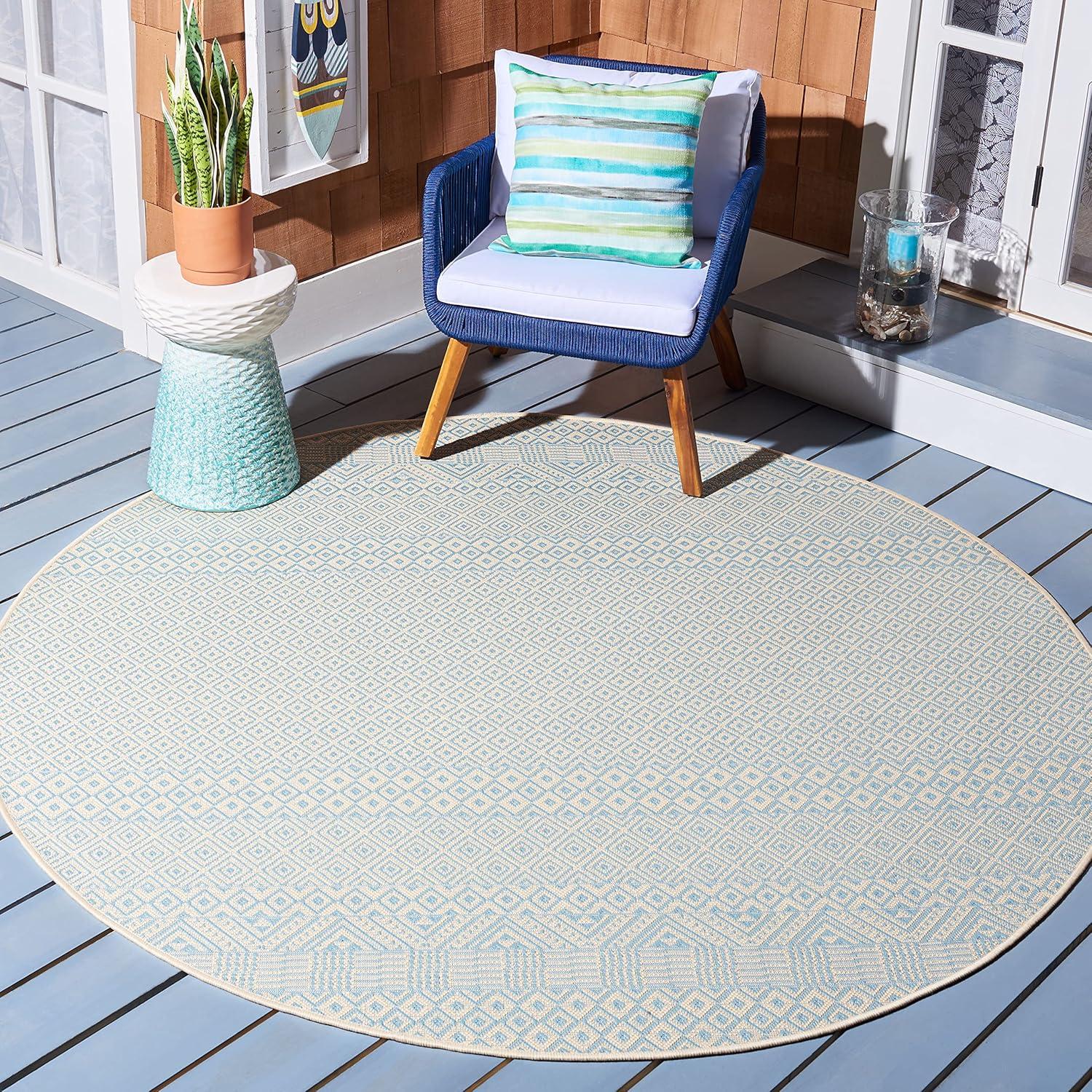 image:imageSAFAVIEH Washable Rug Outdoor Courtyard Collection 8 x 10 Beige amp Red NonShedding amp Easy Cleaning Ideal for Patio Backyard Mudroom DIning Space CY623523812BeigeAqua