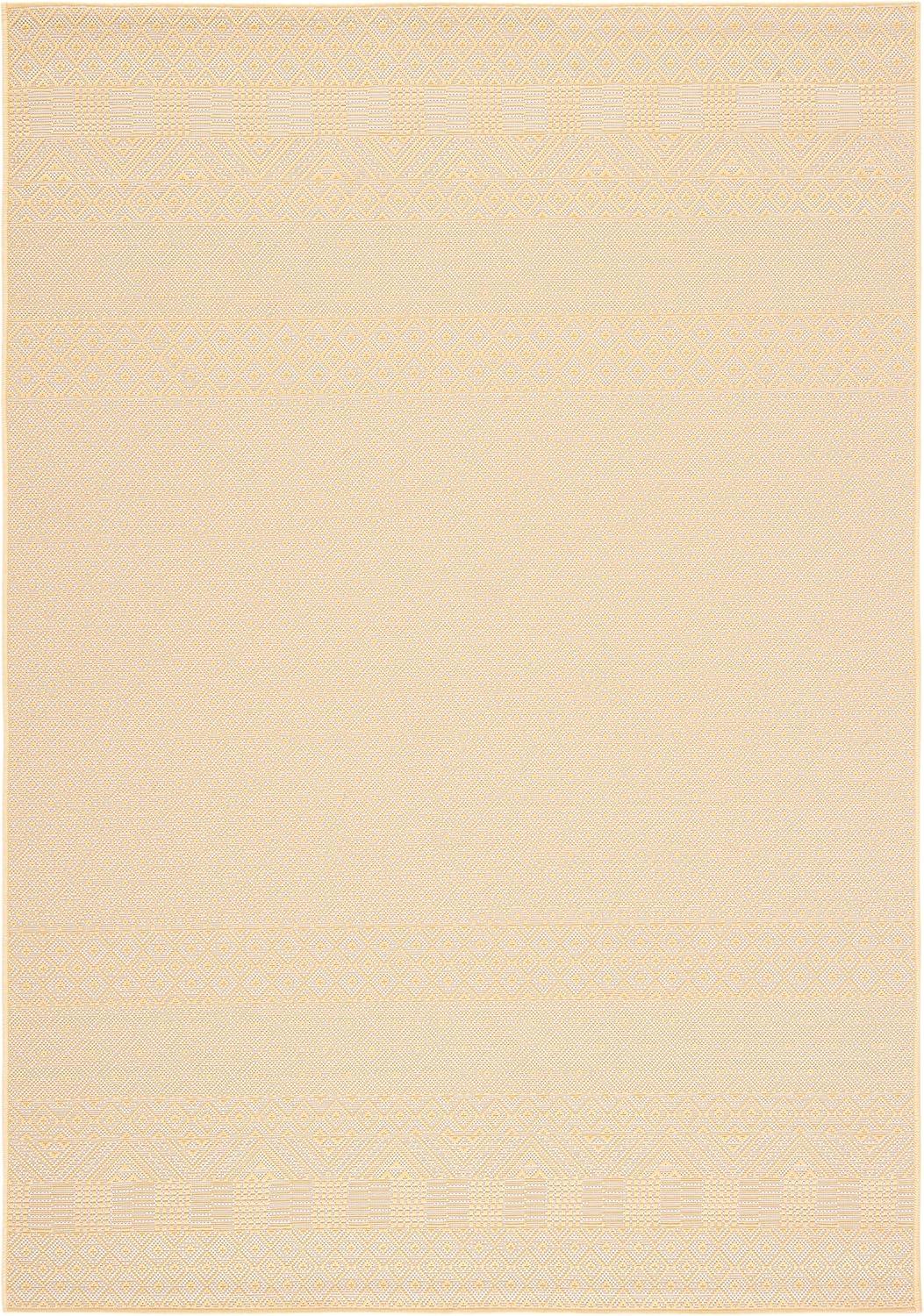 image:imageSAFAVIEH Washable Rug Outdoor Courtyard Collection 8 x 10 Beige amp Red NonShedding amp Easy Cleaning Ideal for Patio Backyard Mudroom DIning Space CY623523812GoldBeige