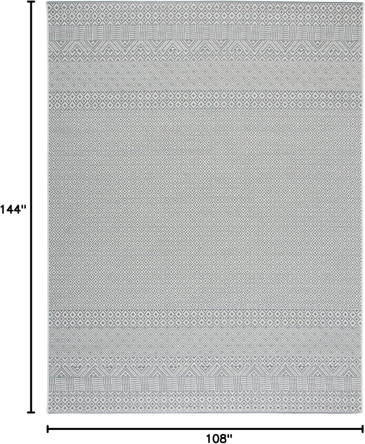 image:imageSAFAVIEH Washable Rug Outdoor Courtyard Collection 8 x 10 Beige amp Red NonShedding amp Easy Cleaning Ideal for Patio Backyard Mudroom DIning Space CY623523812BrownGrey