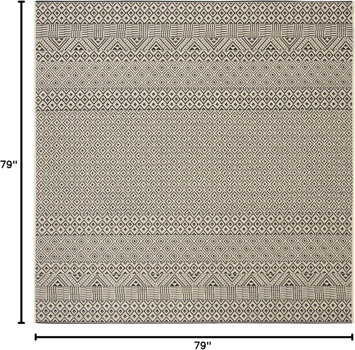 image:imageSAFAVIEH Washable Rug Outdoor Courtyard Collection 8 x 10 Beige amp Red NonShedding amp Easy Cleaning Ideal for Patio Backyard Mudroom DIning Space CY623523812BeigeBlack