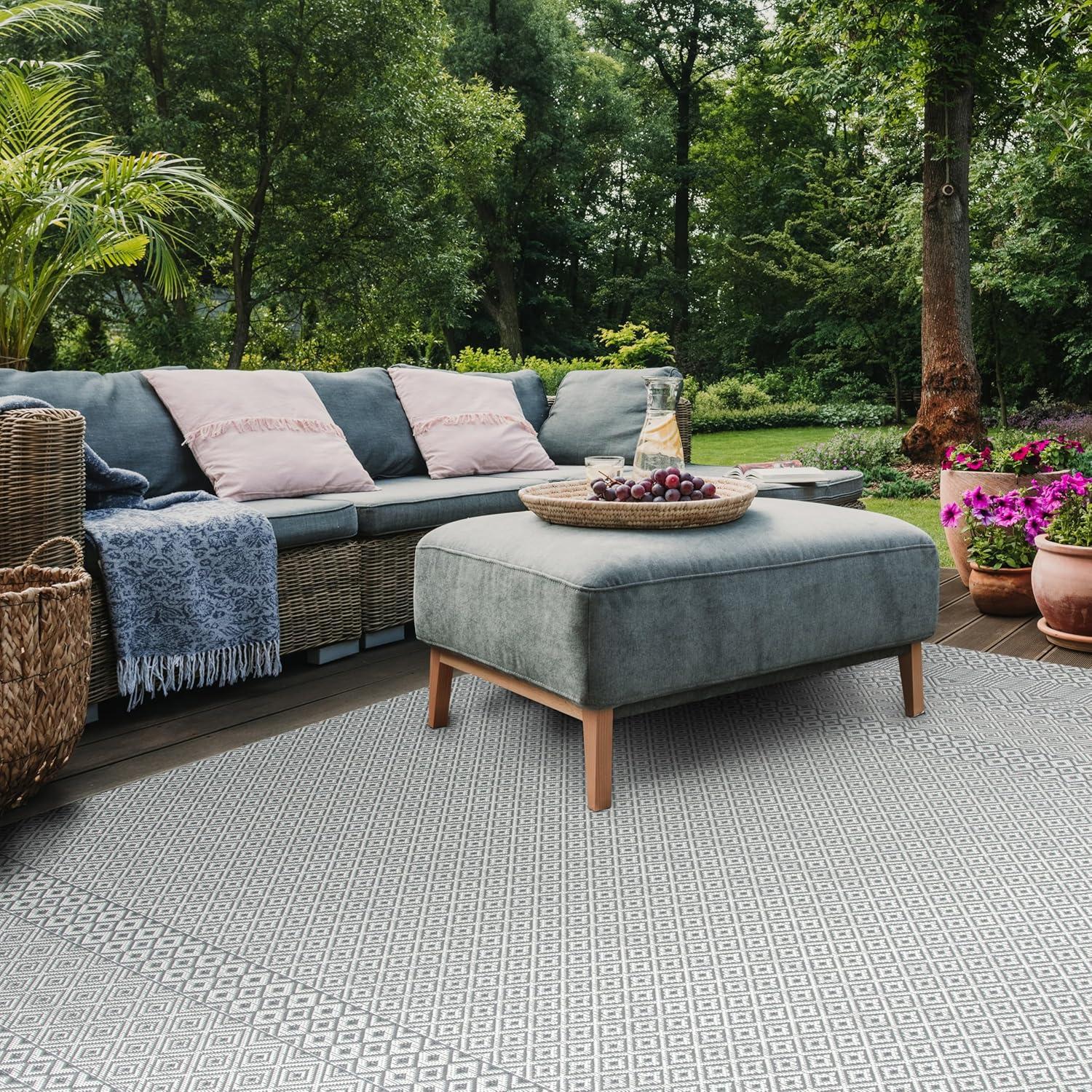 image:imageSAFAVIEH Washable Rug Outdoor Courtyard Collection 8 x 10 Beige amp Red NonShedding amp Easy Cleaning Ideal for Patio Backyard Mudroom DIning Space CY623523812BrownGrey