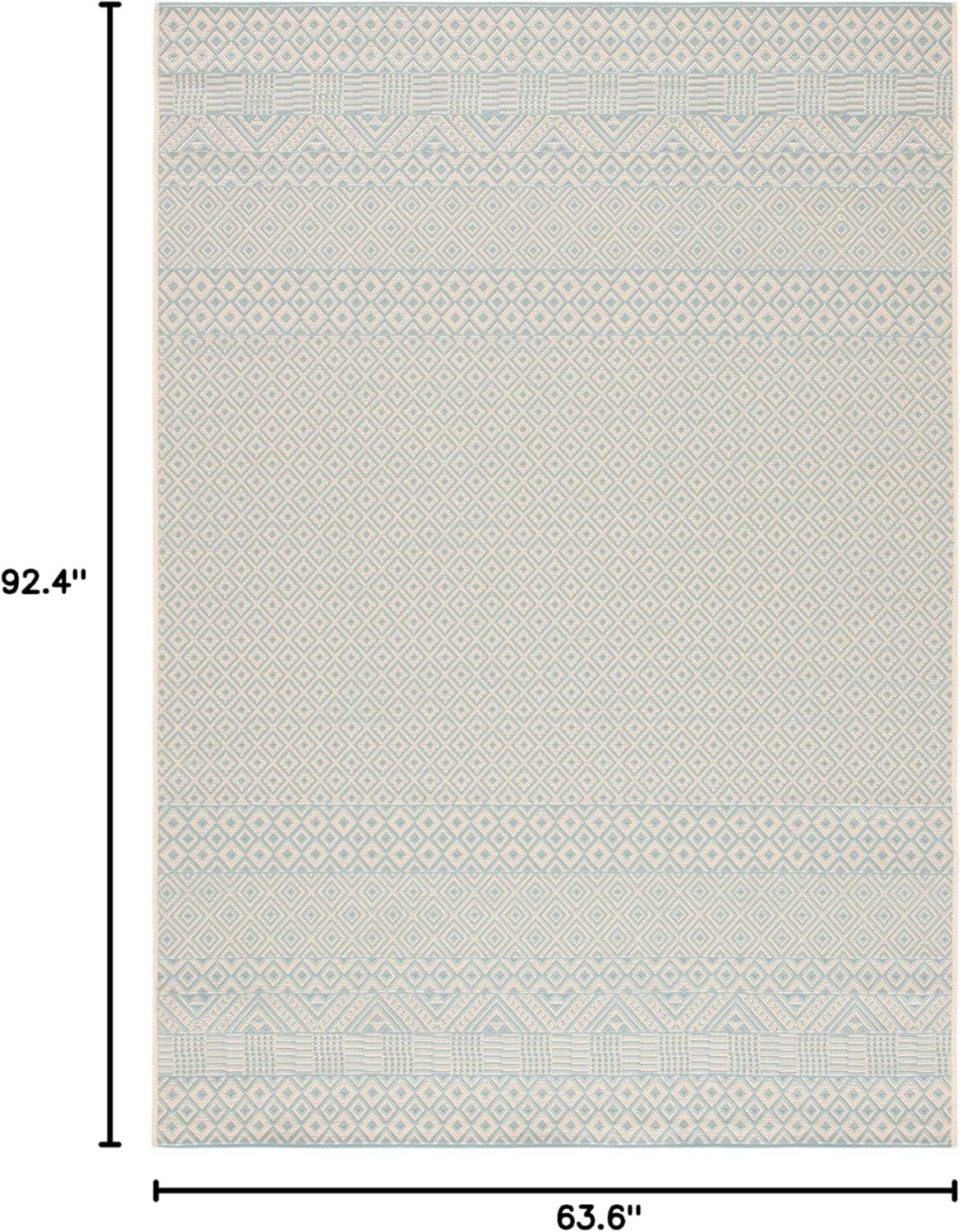image:imageSAFAVIEH Washable Rug Outdoor Courtyard Collection 8 x 10 Beige amp Red NonShedding amp Easy Cleaning Ideal for Patio Backyard Mudroom DIning Space CY623523812BeigeAqua