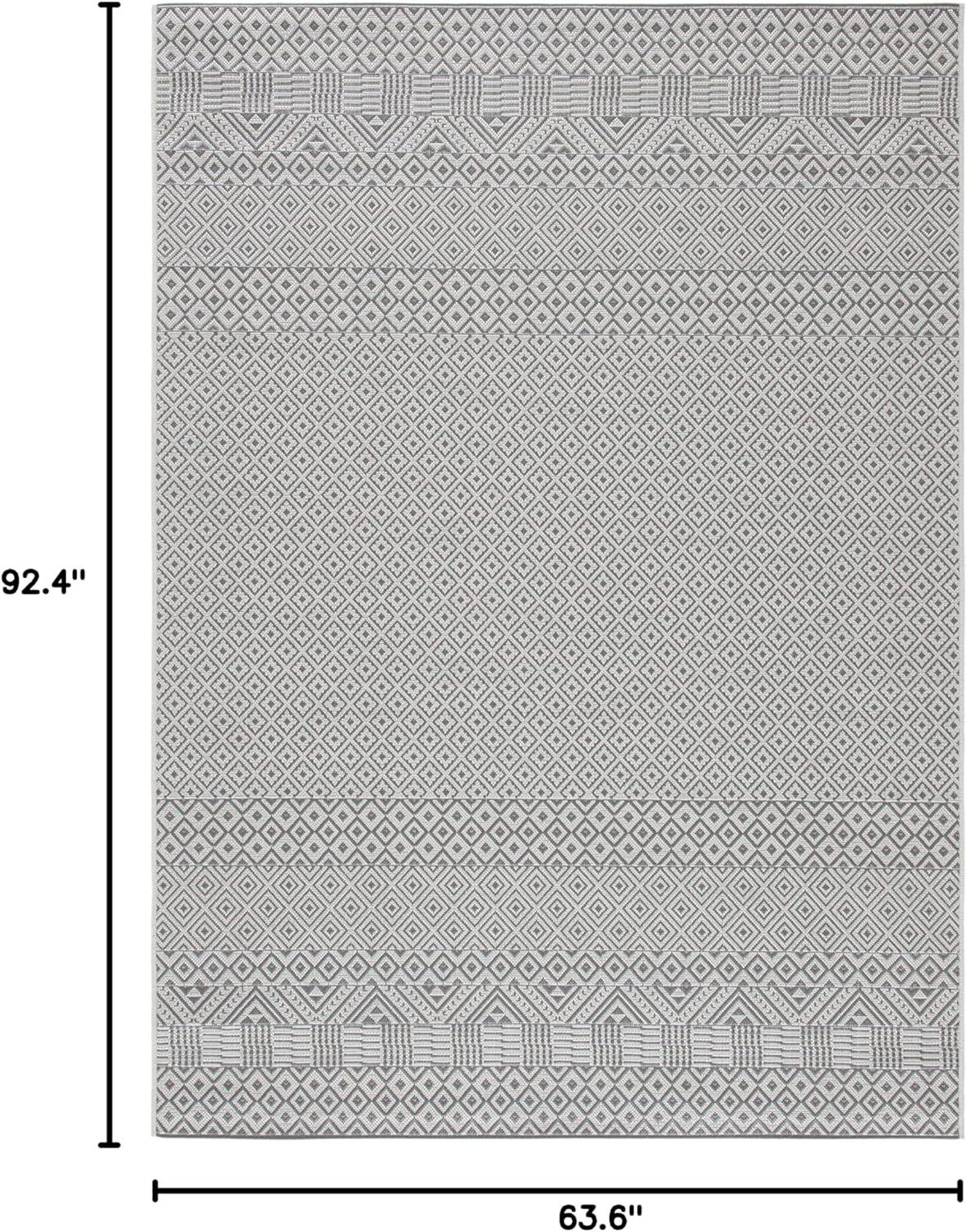 image:imageSAFAVIEH Washable Rug Outdoor Courtyard Collection 8 x 10 Beige amp Red NonShedding amp Easy Cleaning Ideal for Patio Backyard Mudroom DIning Space CY623523812BrownGrey