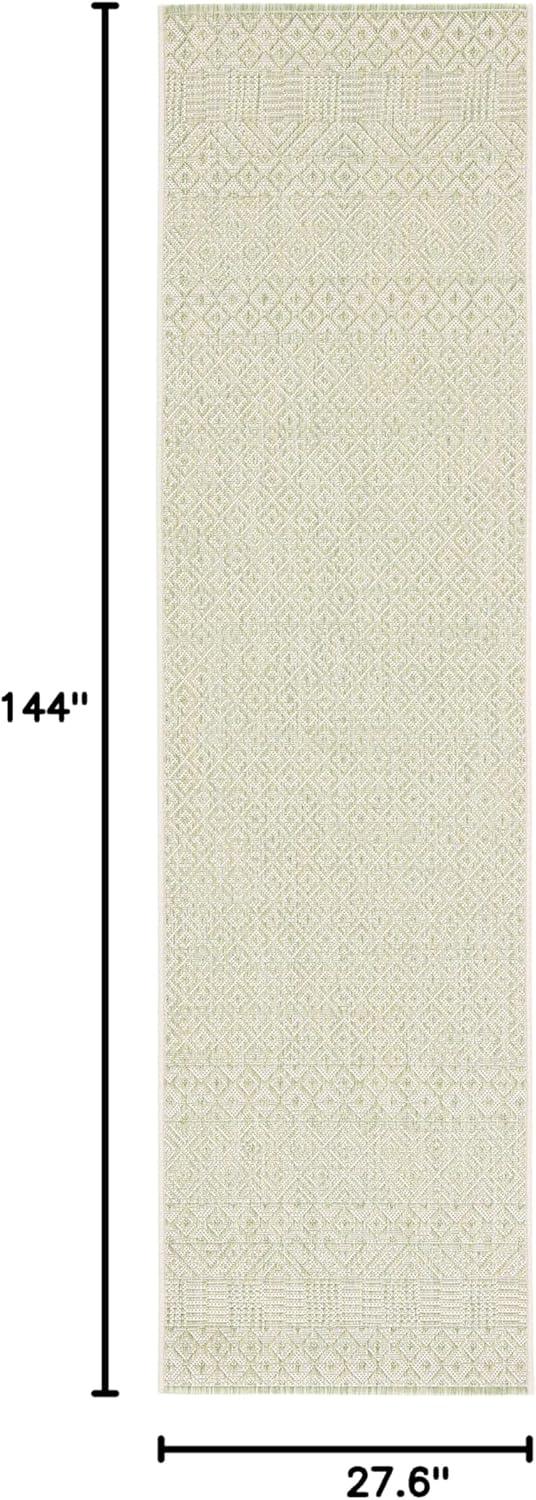 image:imageSAFAVIEH Washable Rug Outdoor Courtyard Collection 8 x 10 Beige amp Red NonShedding amp Easy Cleaning Ideal for Patio Backyard Mudroom DIning Space CY623523812BeigeGreen