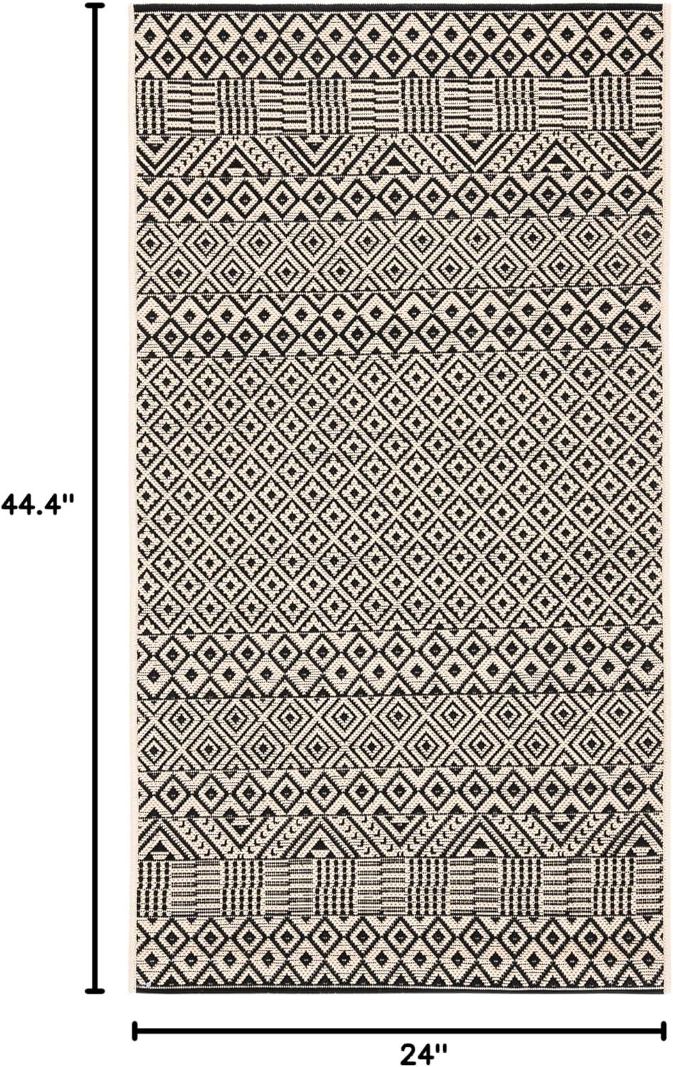 image:imageSAFAVIEH Washable Rug Outdoor Courtyard Collection 8 x 10 Beige amp Red NonShedding amp Easy Cleaning Ideal for Patio Backyard Mudroom DIning Space CY623523812BeigeBlack