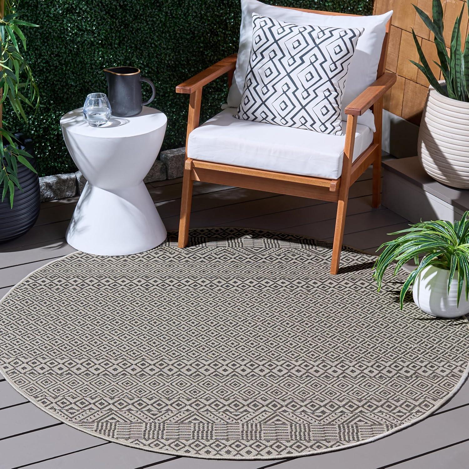image:imageSAFAVIEH Washable Rug Outdoor Courtyard Collection 8 x 10 Beige amp Red NonShedding amp Easy Cleaning Ideal for Patio Backyard Mudroom DIning Space CY623523812BrownGrey
