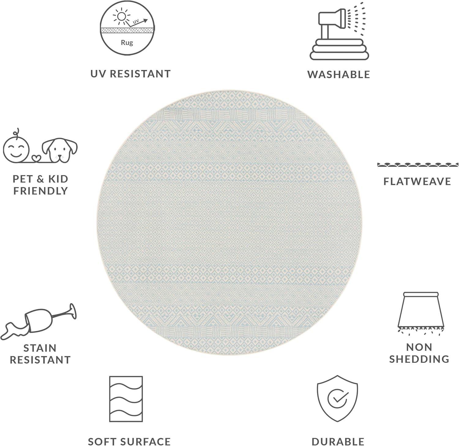 image:imageSAFAVIEH Washable Rug Outdoor Courtyard Collection 8 x 10 Beige amp Red NonShedding amp Easy Cleaning Ideal for Patio Backyard Mudroom DIning Space CY623523812BeigeAqua
