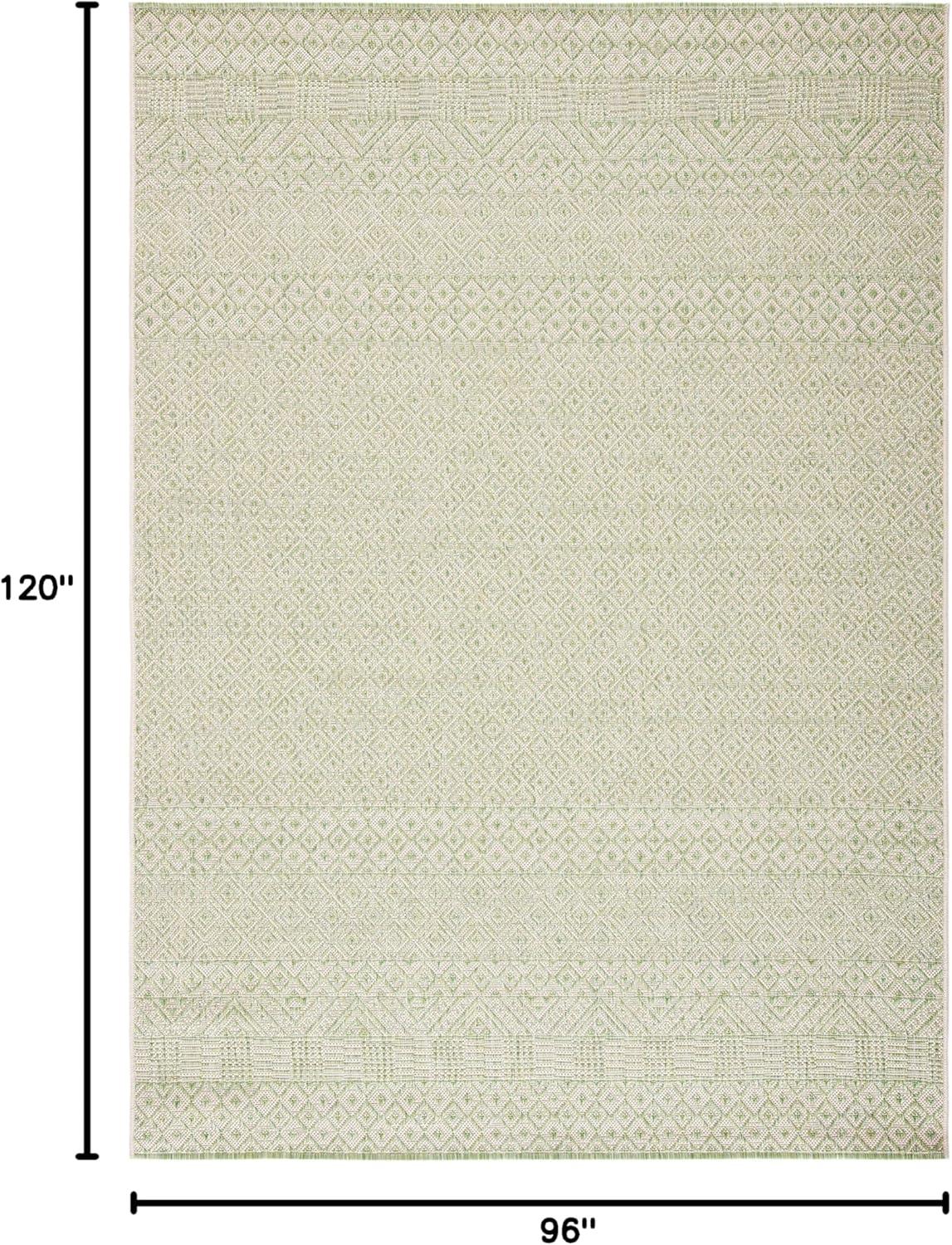 image:imageSAFAVIEH Washable Rug Outdoor Courtyard Collection 8 x 10 Beige amp Red NonShedding amp Easy Cleaning Ideal for Patio Backyard Mudroom DIning Space CY623523812BeigeGreen