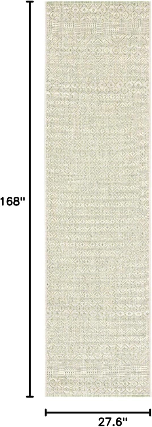 image:imageSAFAVIEH Washable Rug Outdoor Courtyard Collection 8 x 10 Beige amp Red NonShedding amp Easy Cleaning Ideal for Patio Backyard Mudroom DIning Space CY623523812BeigeGreen