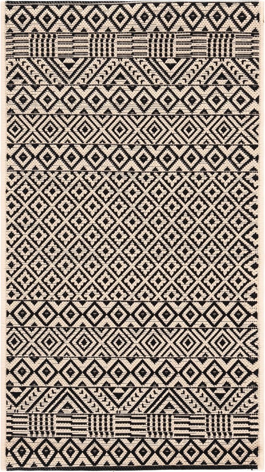 image:imageSAFAVIEH Washable Rug Outdoor Courtyard Collection 8 x 10 Beige amp Red NonShedding amp Easy Cleaning Ideal for Patio Backyard Mudroom DIning Space CY623523812BeigeBlack