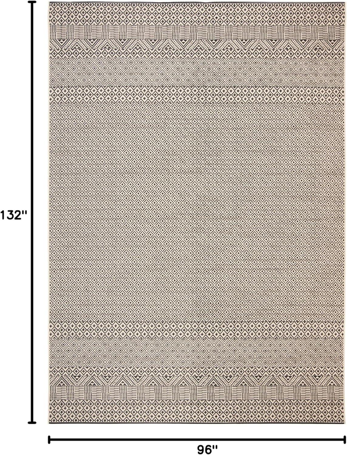 image:imageSAFAVIEH Washable Rug Outdoor Courtyard Collection 8 x 10 Beige amp Red NonShedding amp Easy Cleaning Ideal for Patio Backyard Mudroom DIning Space CY623523812BeigeBlack