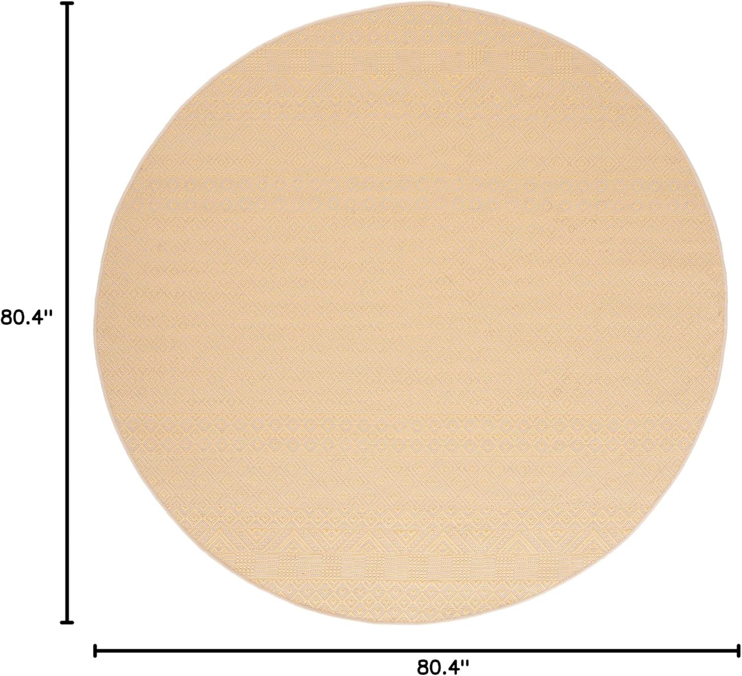 image:imageSAFAVIEH Washable Rug Outdoor Courtyard Collection 8 x 10 Beige amp Red NonShedding amp Easy Cleaning Ideal for Patio Backyard Mudroom DIning Space CY623523812GoldBeige