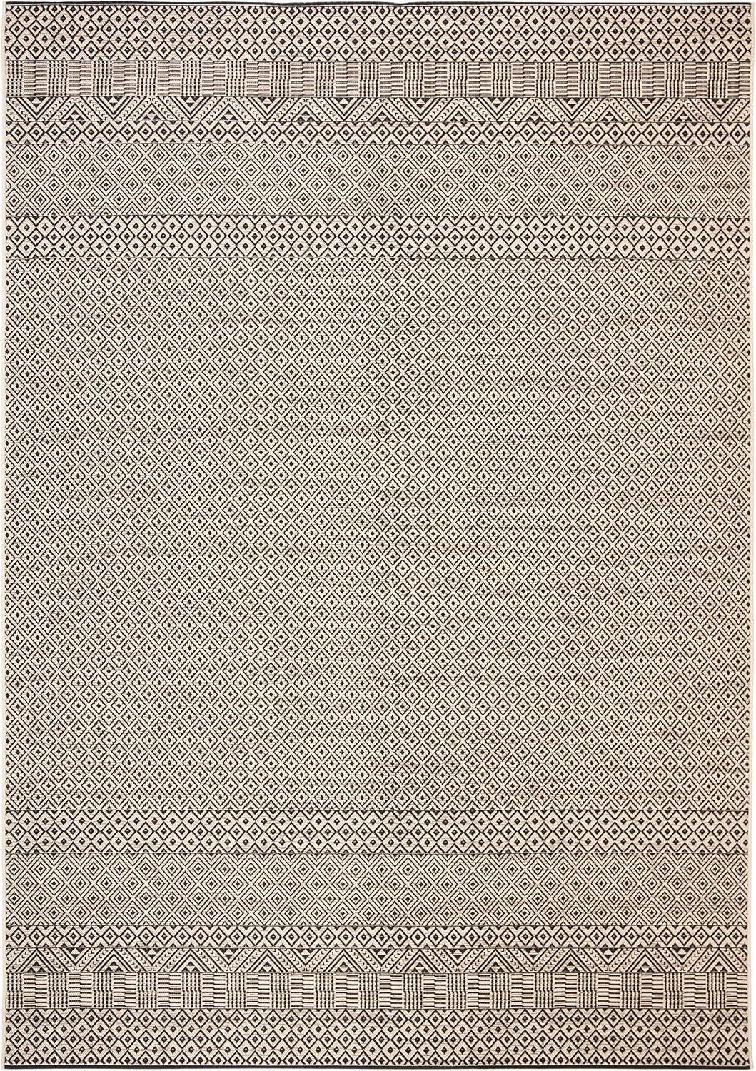 image:imageSAFAVIEH Washable Rug Outdoor Courtyard Collection 8 x 10 Beige amp Red NonShedding amp Easy Cleaning Ideal for Patio Backyard Mudroom DIning Space CY623523812BeigeBlack