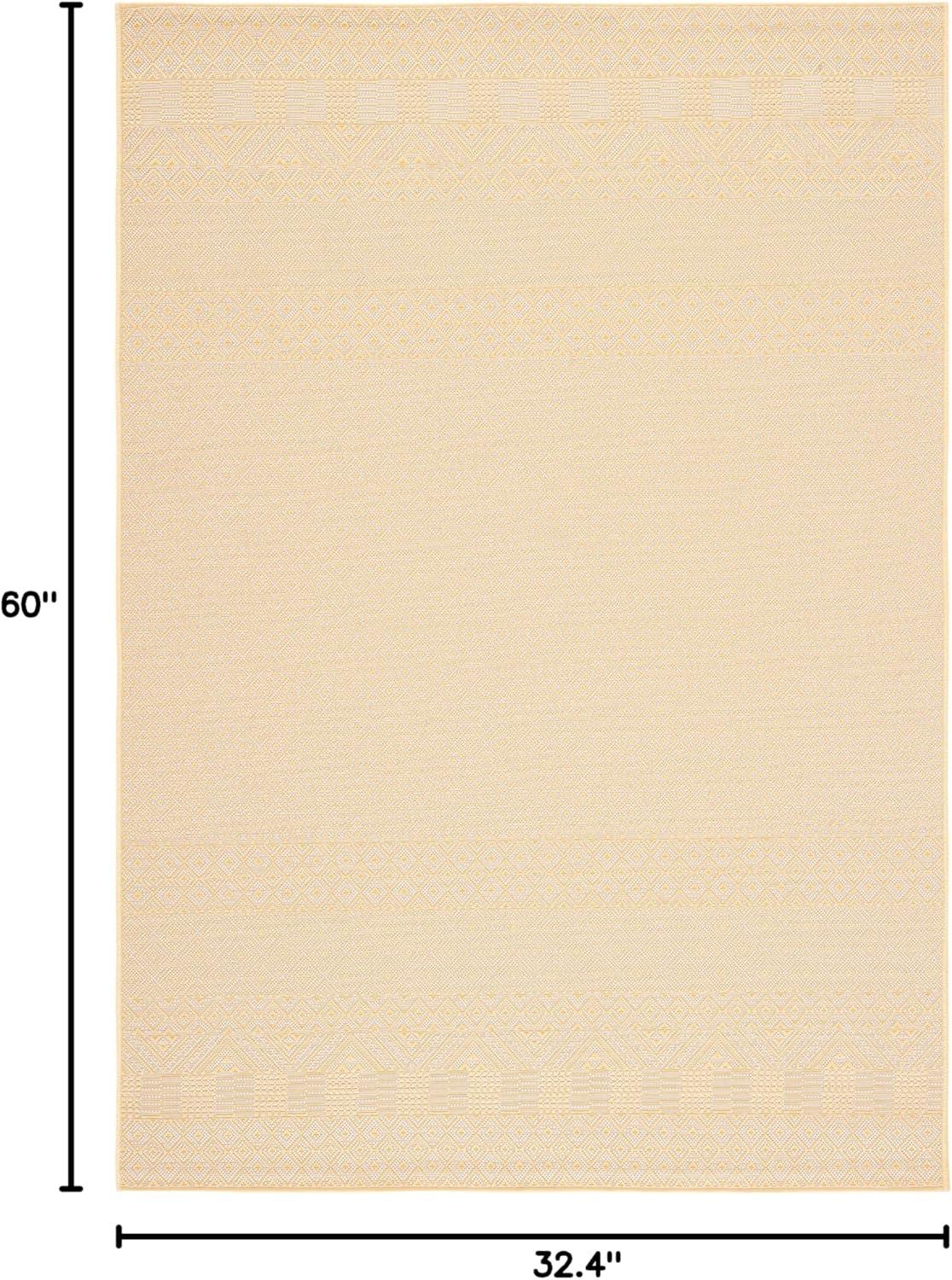 image:imageSAFAVIEH Washable Rug Outdoor Courtyard Collection 8 x 10 Beige amp Red NonShedding amp Easy Cleaning Ideal for Patio Backyard Mudroom DIning Space CY623523812GoldBeige