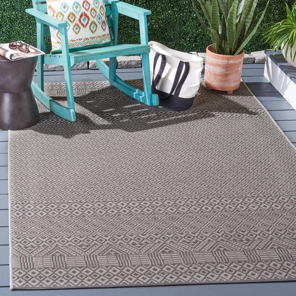 image:imageSAFAVIEH Washable Rug Outdoor Courtyard Collection 8 x 10 Beige amp Red NonShedding amp Easy Cleaning Ideal for Patio Backyard Mudroom DIning Space CY623523812BrownGrey