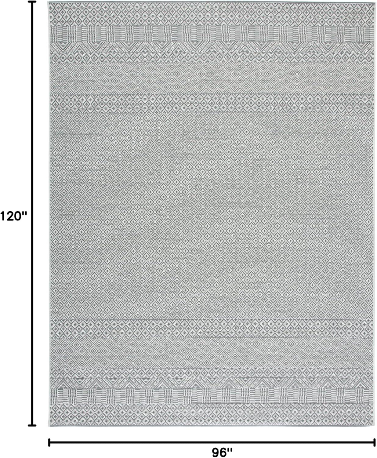 image:imageSAFAVIEH Washable Rug Outdoor Courtyard Collection 8 x 10 Beige amp Red NonShedding amp Easy Cleaning Ideal for Patio Backyard Mudroom DIning Space CY623523812BrownGrey