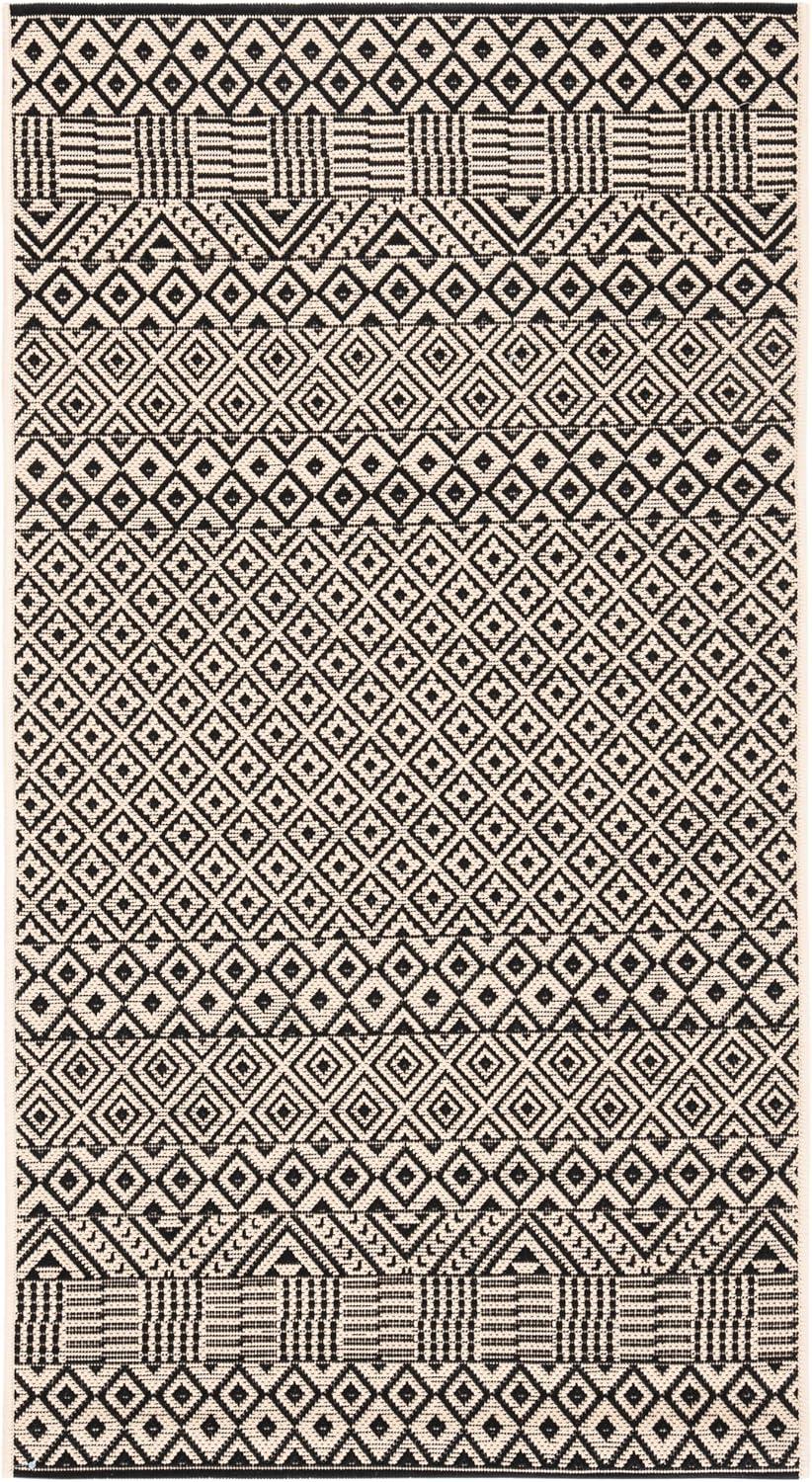 image:imageSAFAVIEH Washable Rug Outdoor Courtyard Collection 8 x 10 Beige amp Red NonShedding amp Easy Cleaning Ideal for Patio Backyard Mudroom DIning Space CY623523812BeigeBlack