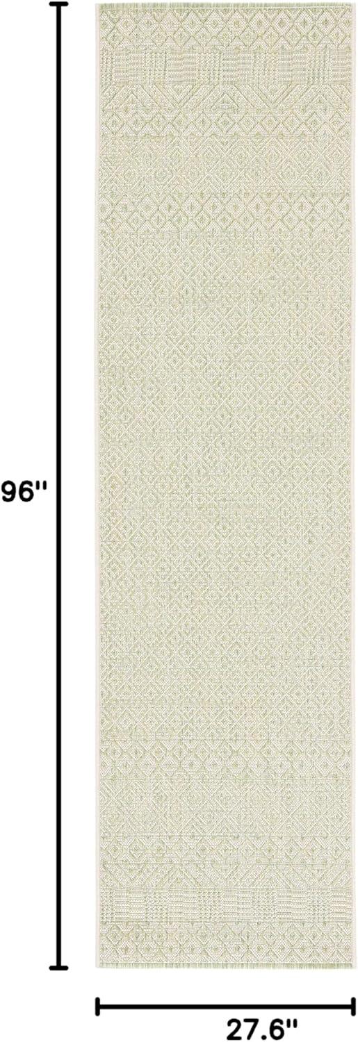 image:imageSAFAVIEH Washable Rug Outdoor Courtyard Collection 8 x 10 Beige amp Red NonShedding amp Easy Cleaning Ideal for Patio Backyard Mudroom DIning Space CY623523812BeigeGreen