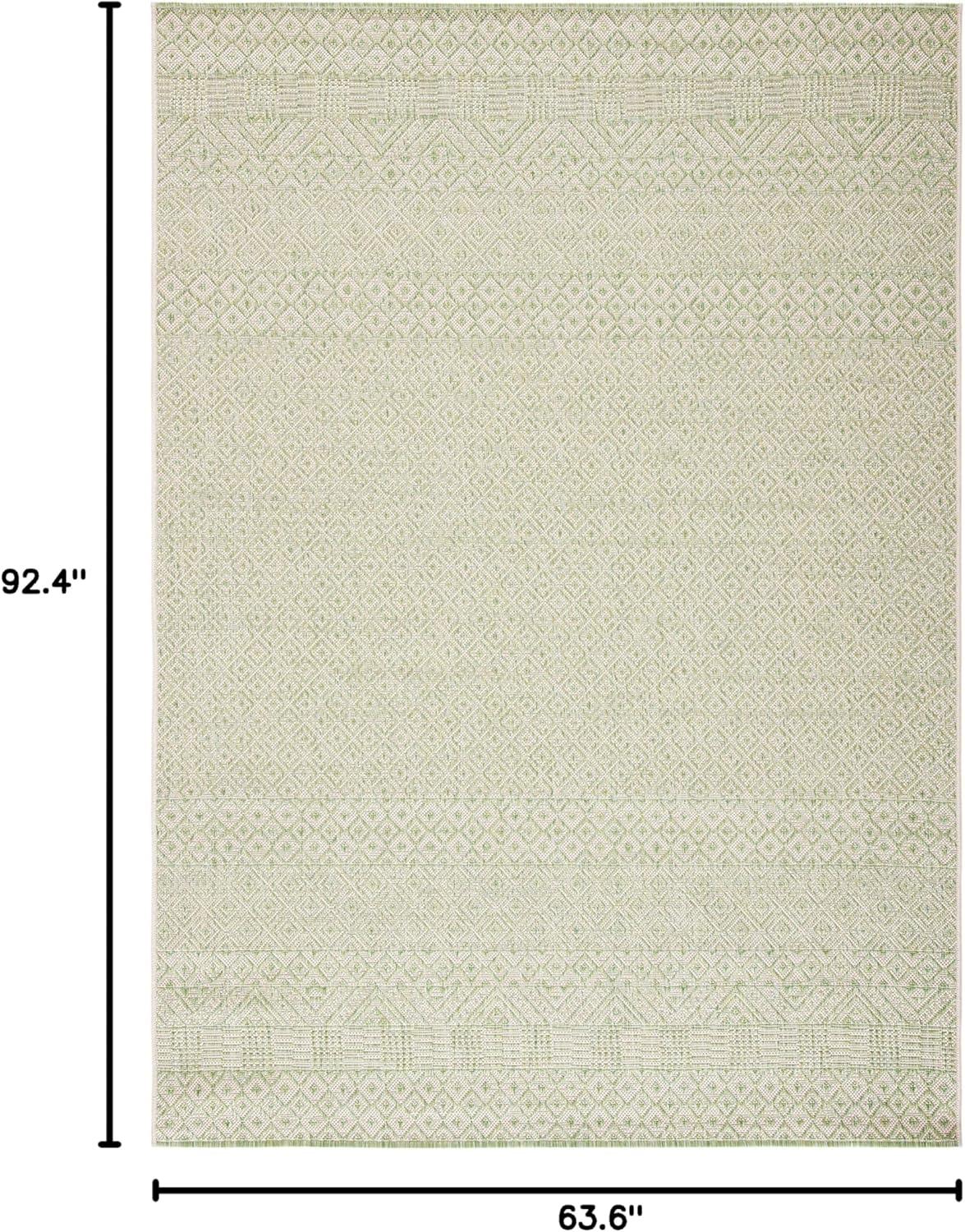 image:imageSAFAVIEH Washable Rug Outdoor Courtyard Collection 8 x 10 Beige amp Red NonShedding amp Easy Cleaning Ideal for Patio Backyard Mudroom DIning Space CY623523812BeigeGreen