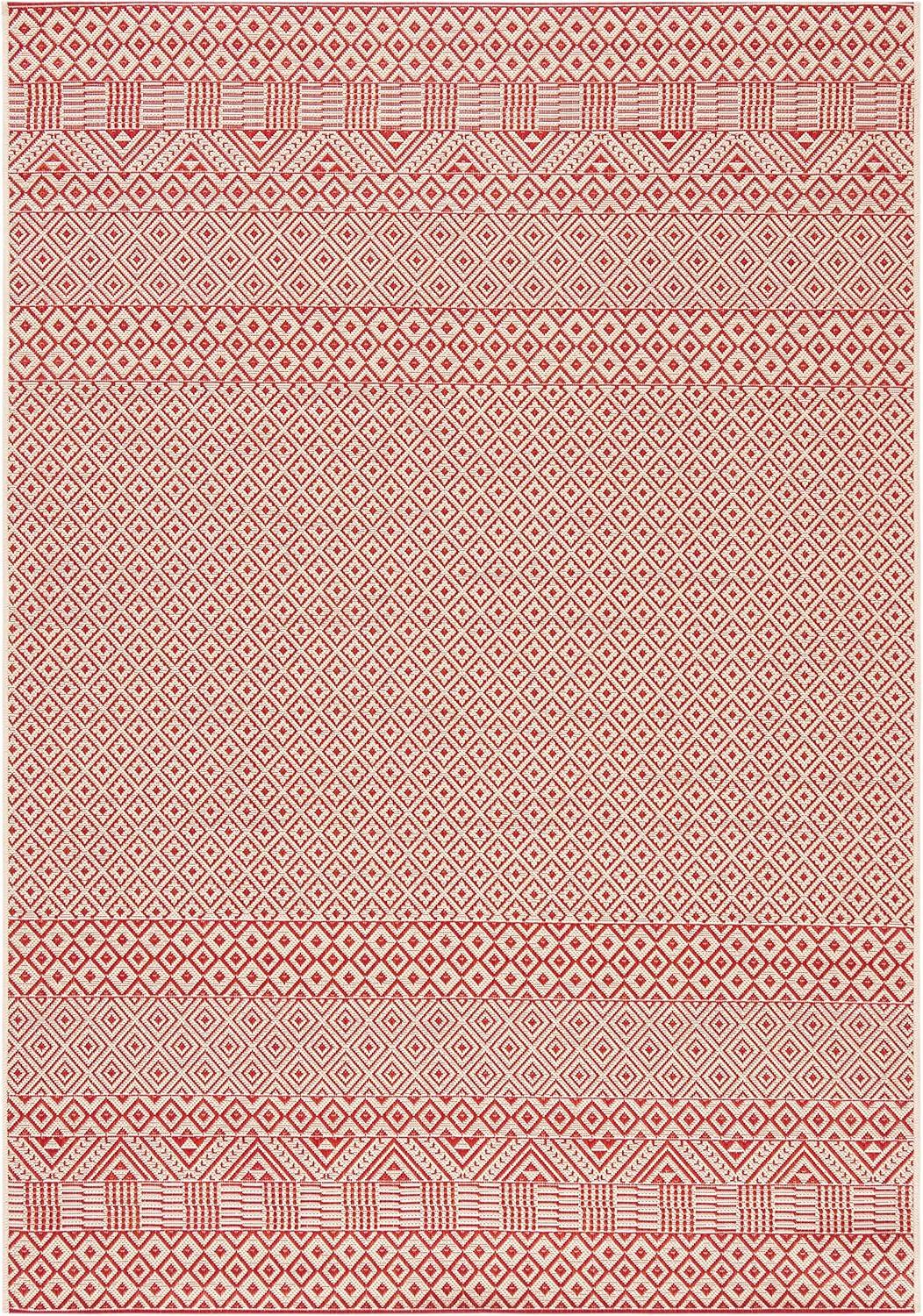 image:imageSAFAVIEH Washable Rug Outdoor Courtyard Collection 8 x 10 Beige amp Red NonShedding amp Easy Cleaning Ideal for Patio Backyard Mudroom DIning Space CY623523812BeigeRed