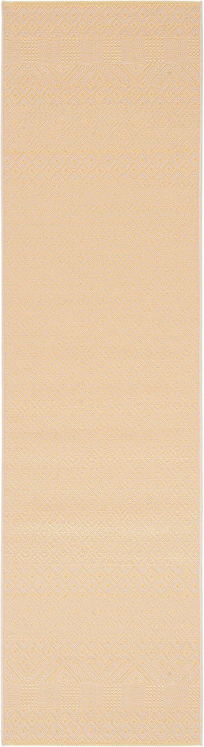image:imageSAFAVIEH Washable Rug Outdoor Courtyard Collection 8 x 10 Beige amp Red NonShedding amp Easy Cleaning Ideal for Patio Backyard Mudroom DIning Space CY623523812GoldBeige
