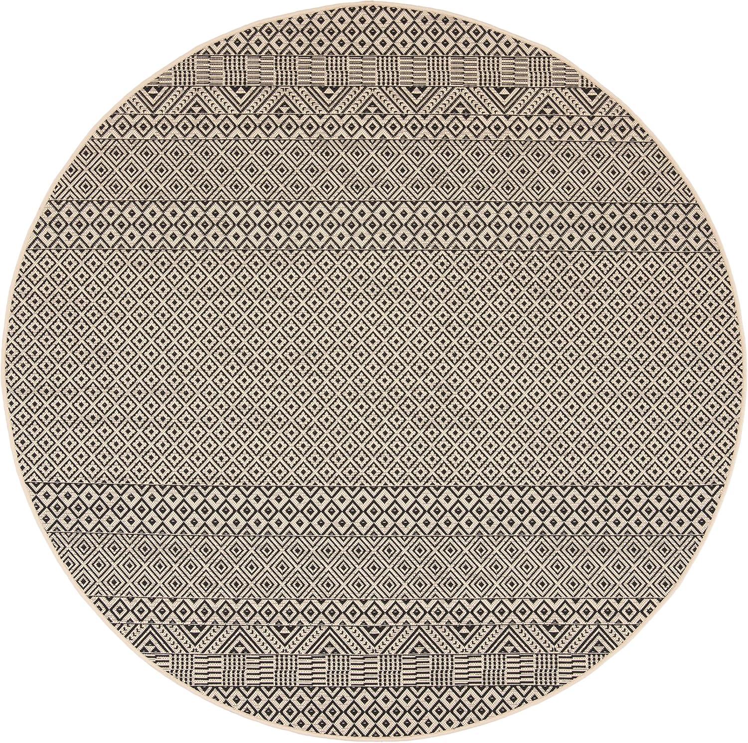 image:imageSAFAVIEH Washable Rug Outdoor Courtyard Collection 8 x 10 Beige amp Red NonShedding amp Easy Cleaning Ideal for Patio Backyard Mudroom DIning Space CY623523812BeigeBlack